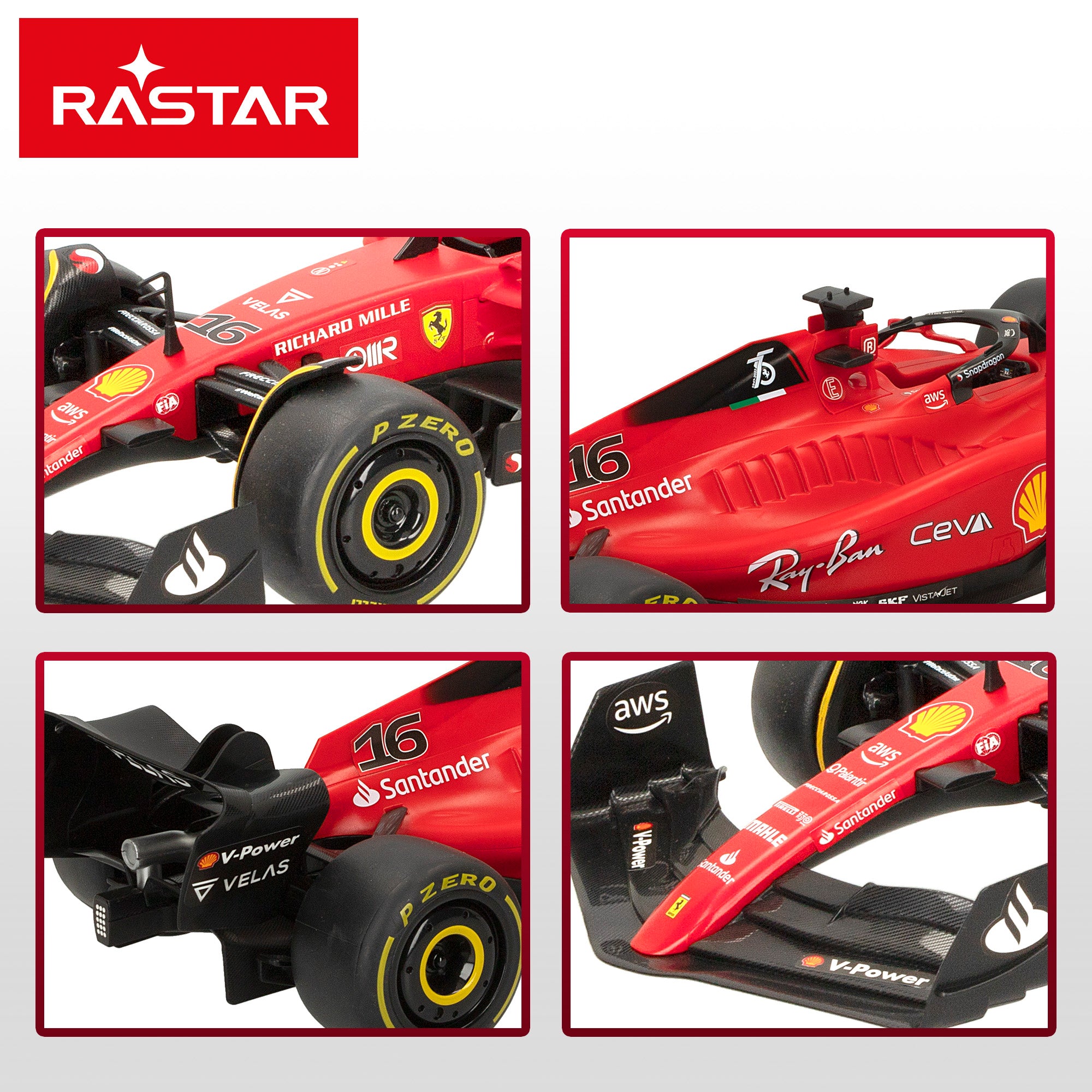 RASTAR Coche teledirigido 2022 Ferrari F1-75 1:12