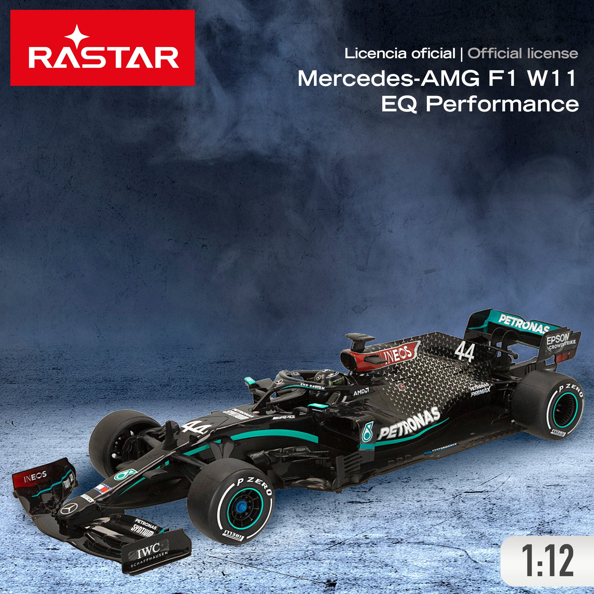 RASTAR Coche teledirigido F1 2020 Mercedes AMG W11 Performance 1:12