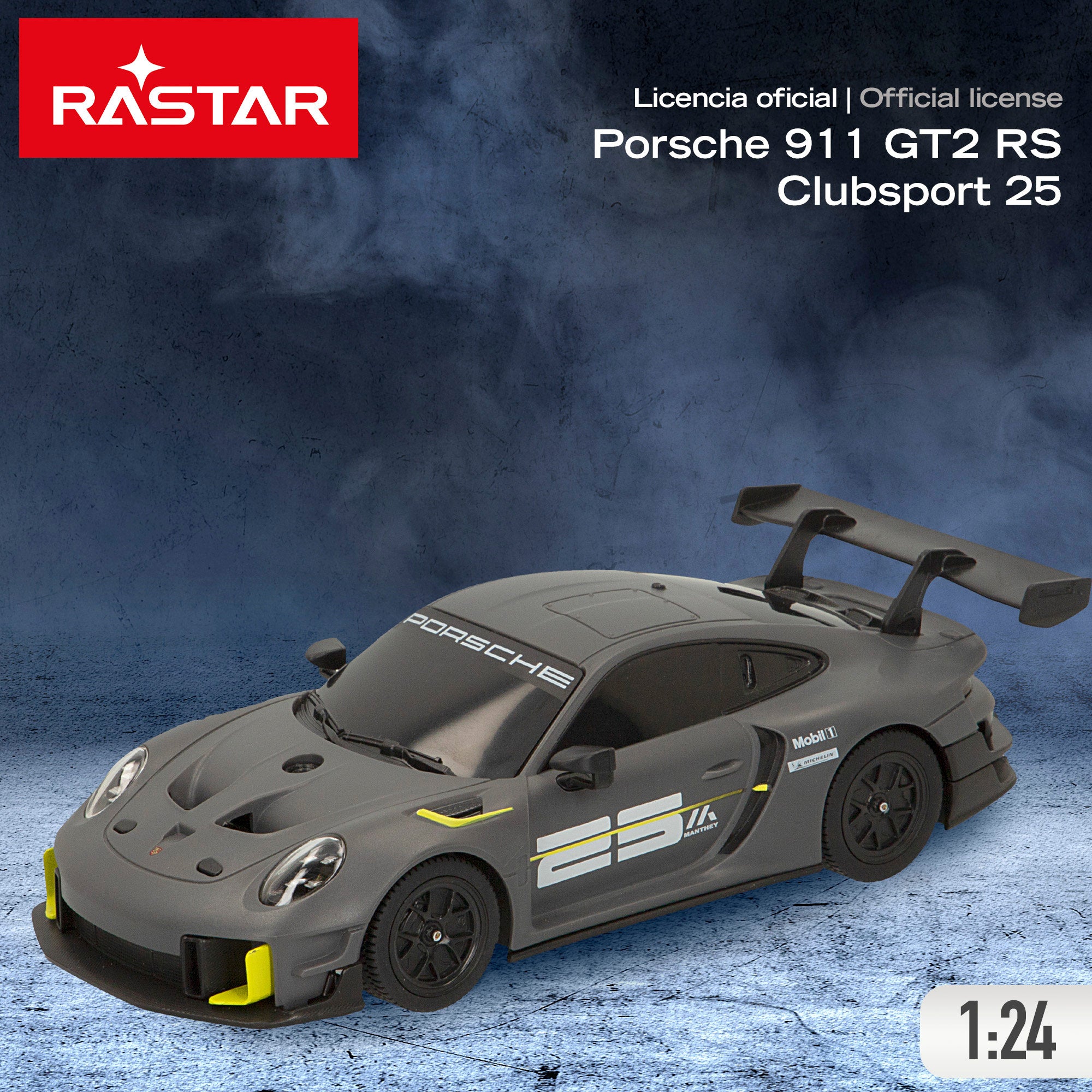 RASTAR Coche teledirigido Porsche 911 GT2 RS Clubsport 25 1:24