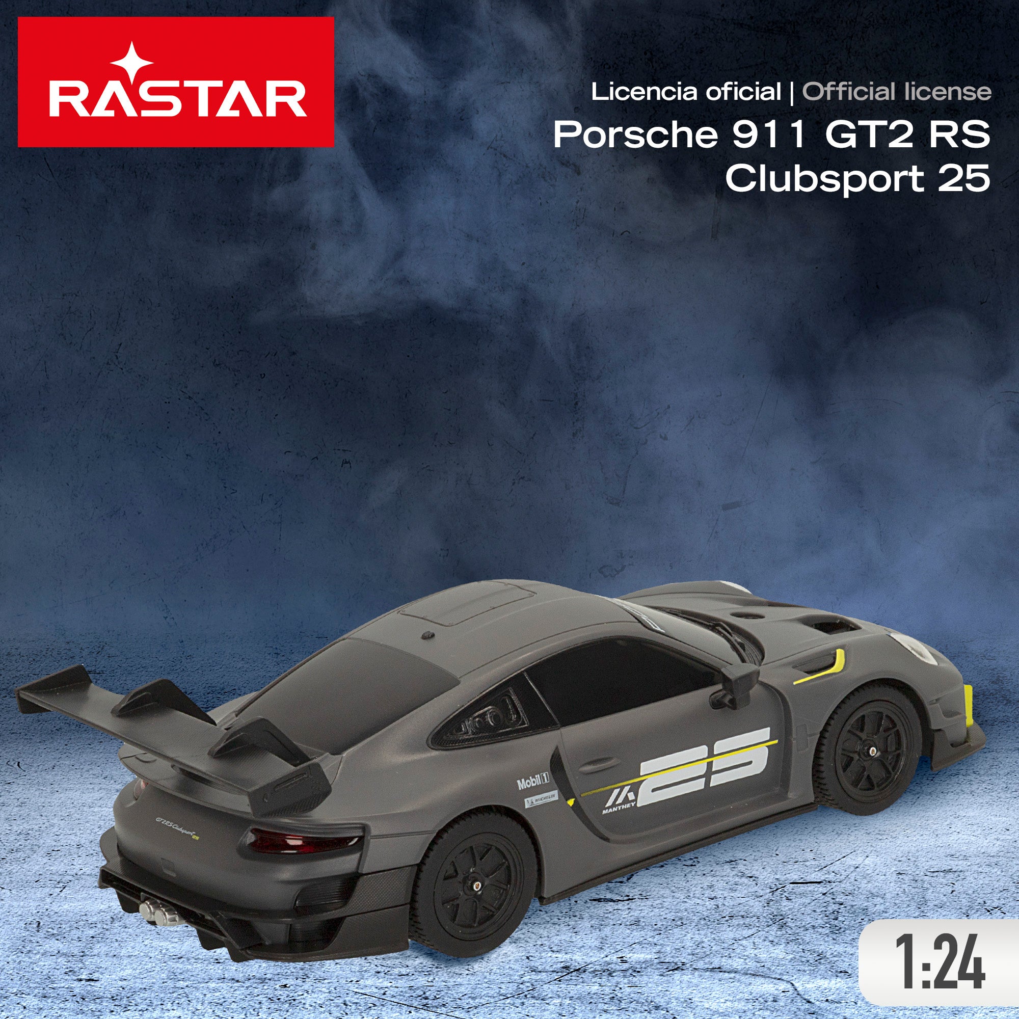 RASTAR Coche teledirigido Porsche 911 GT2 RS Clubsport 25 1:24
