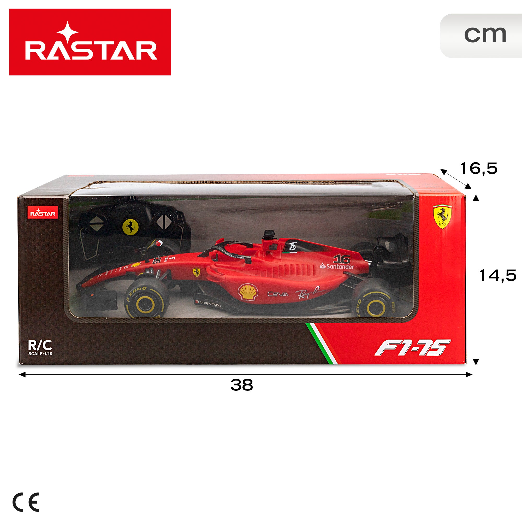 RASTAR Coche teledirigido 2022 Ferrari F1-75 1:18