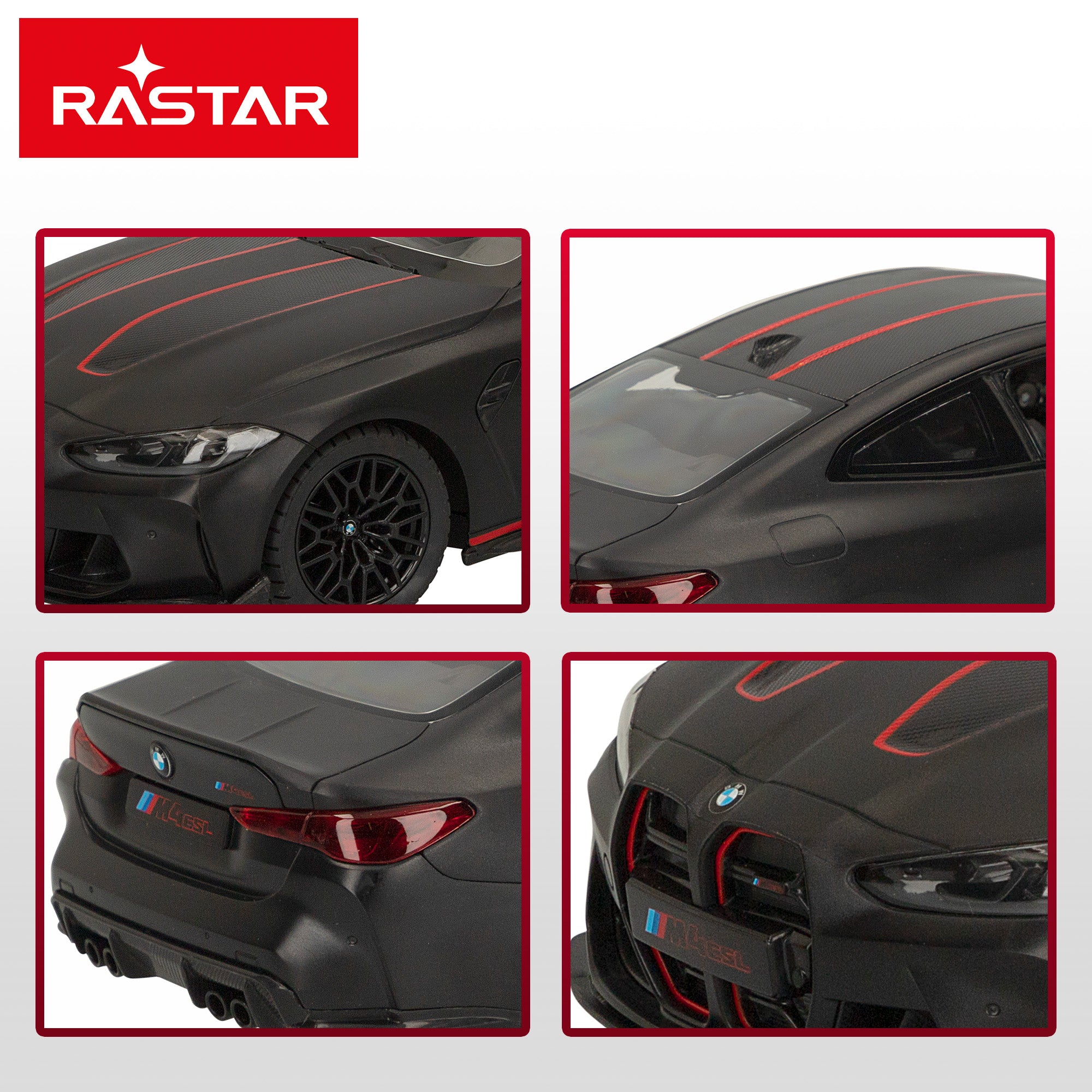 RASTAR Coche teledirigido BMW M4 CSL 1:16 con luz