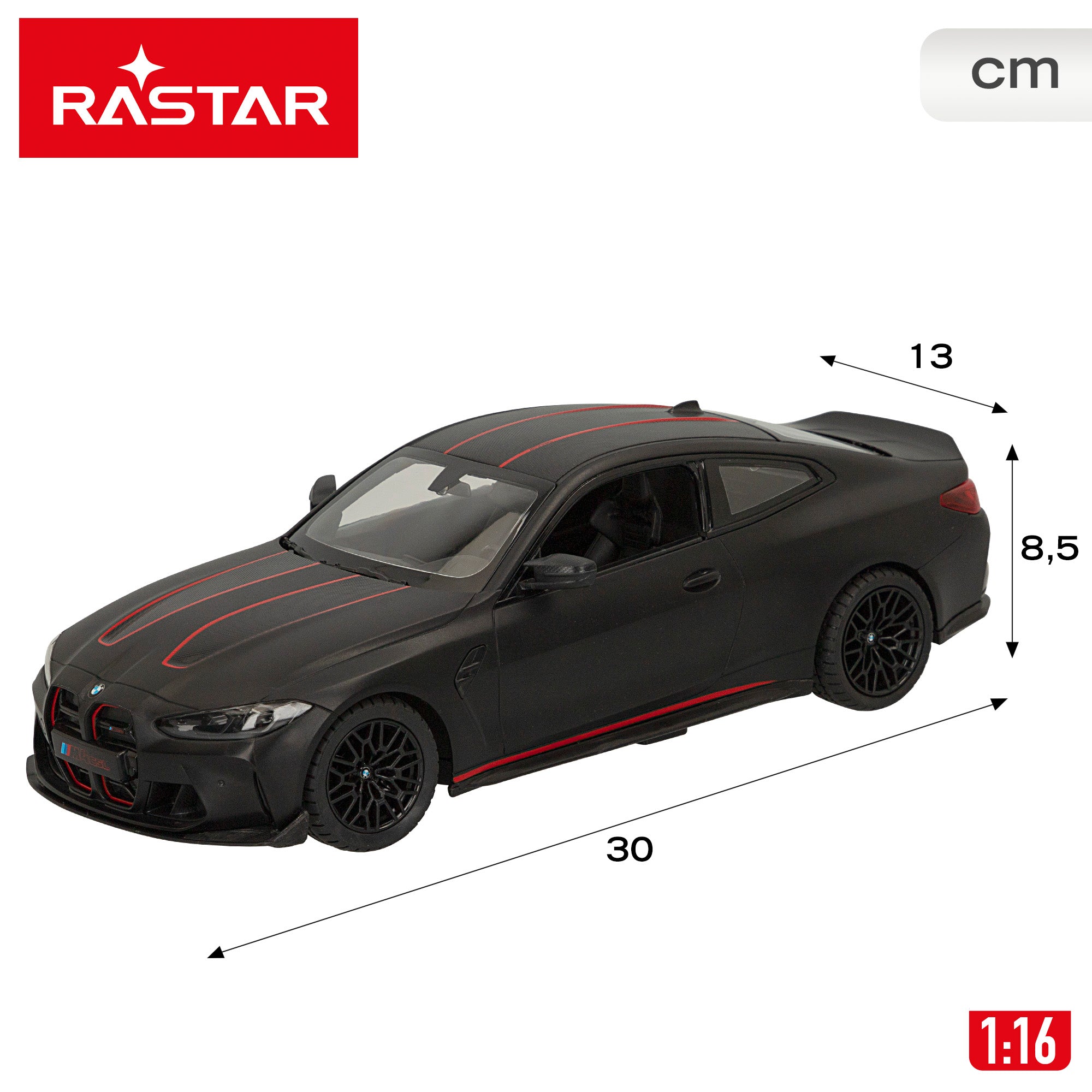 RASTAR Coche teledirigido BMW M4 CSL 1:16 con luz