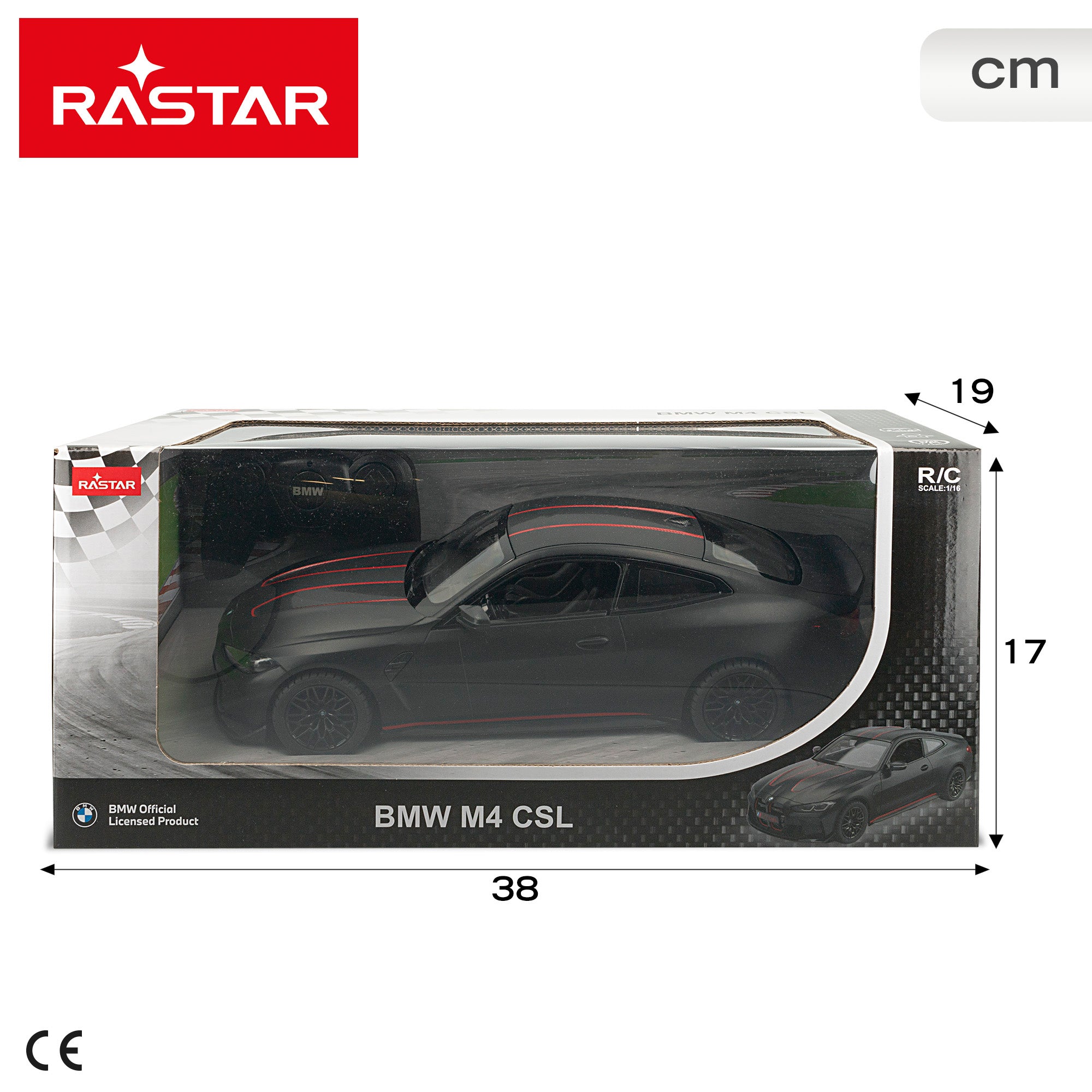 RASTAR Coche teledirigido BMW M4 CSL 1:16 con luz