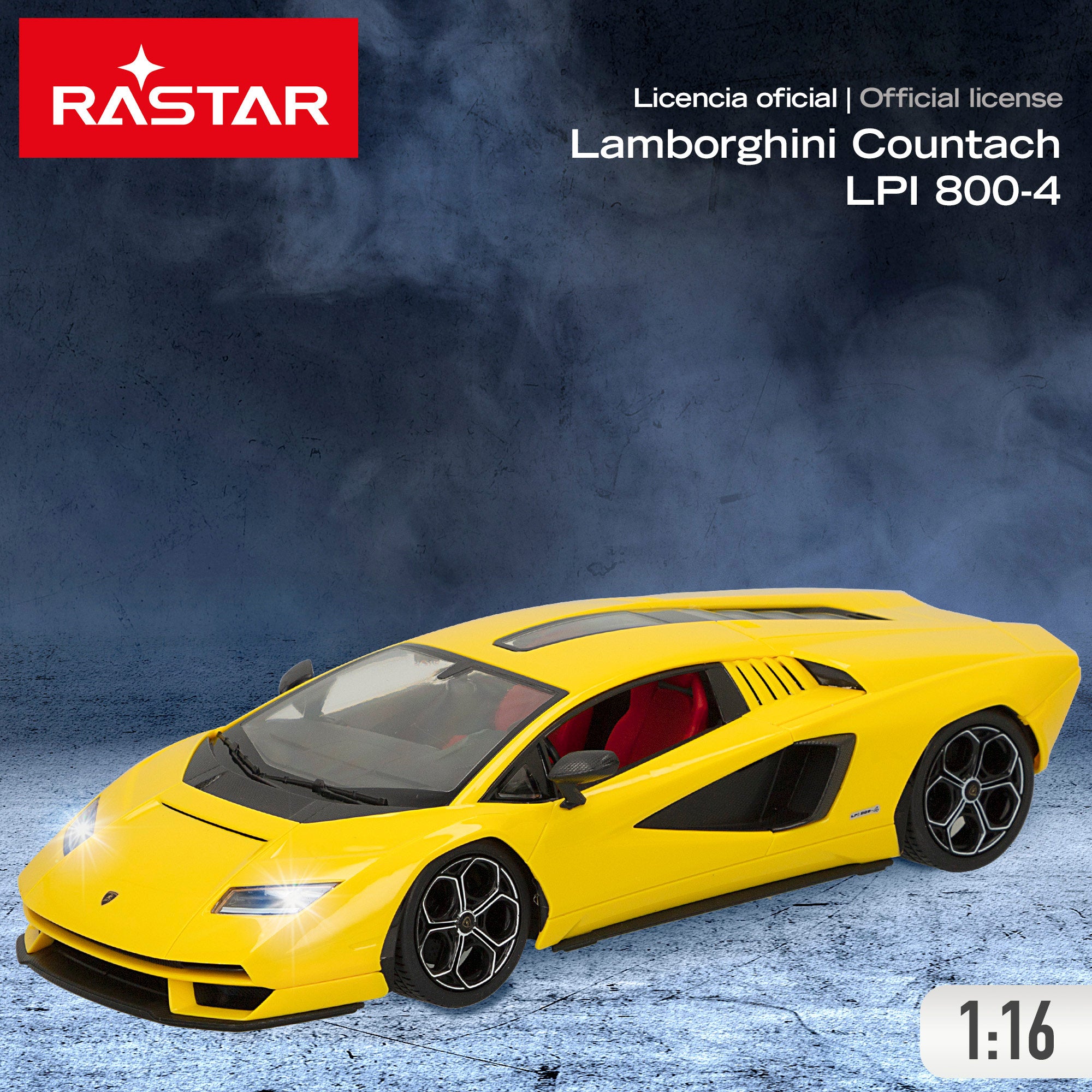 RASTAR Coche teledirigido Lamborghini Countach LPI 800-4 1:16 con luz