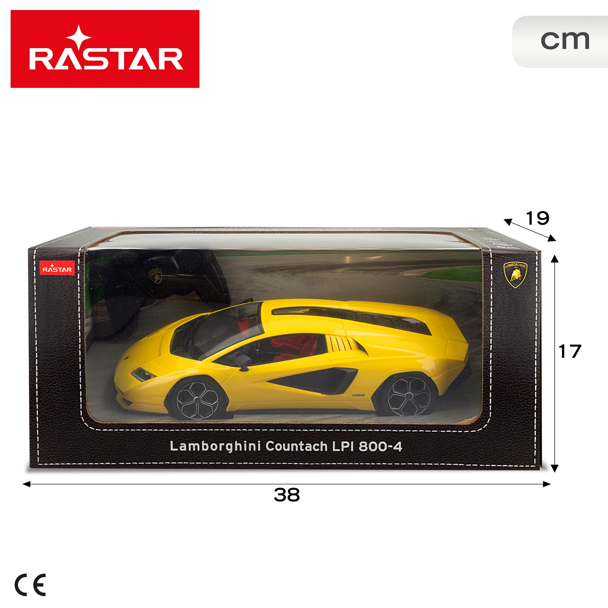 RASTAR Coche teledirigido Lamborghini Countach LPI 800-4 1:16 con luz