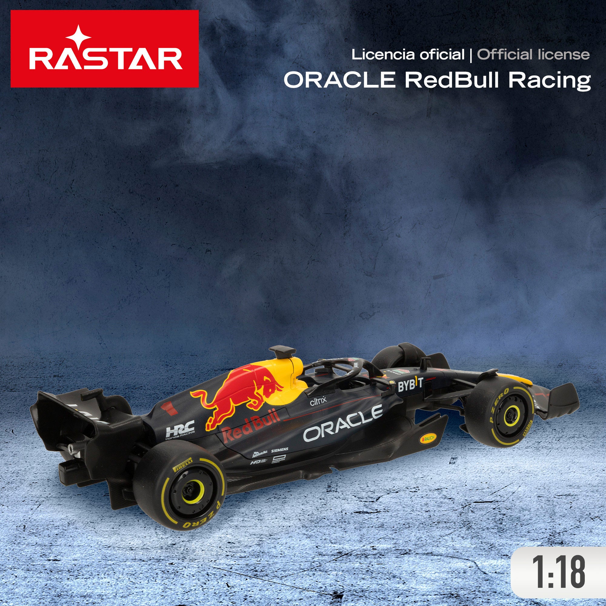 RASTAR Coche teledirigido oficial F1 2022 Oracle Red Bull Racing RB18 1:18