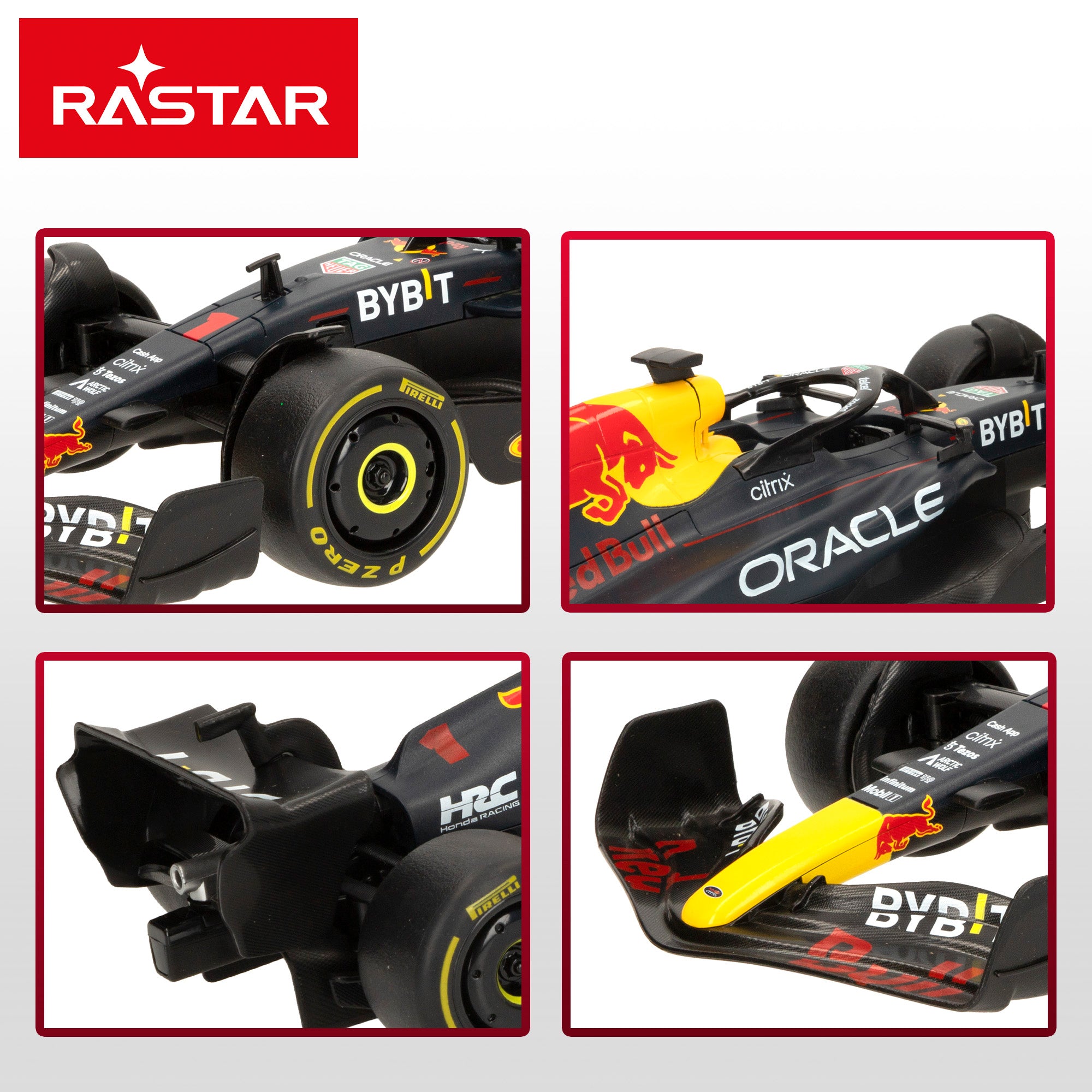 RASTAR Coche teledirigido oficial F1 2022 Oracle Red Bull Racing RB18 1:18
