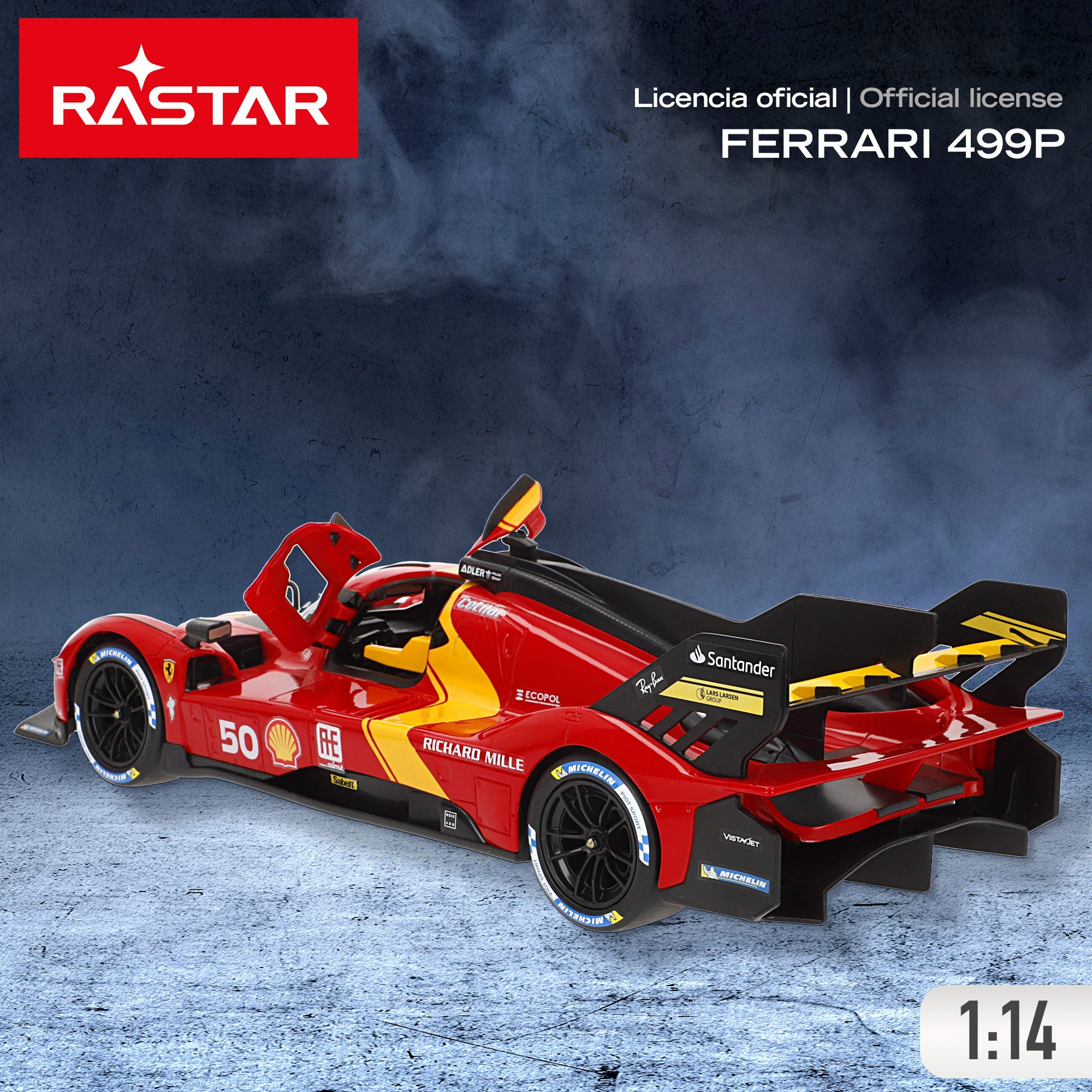 RASTAR Coche teledirigido Ferrari 499P Le Mans 1:14