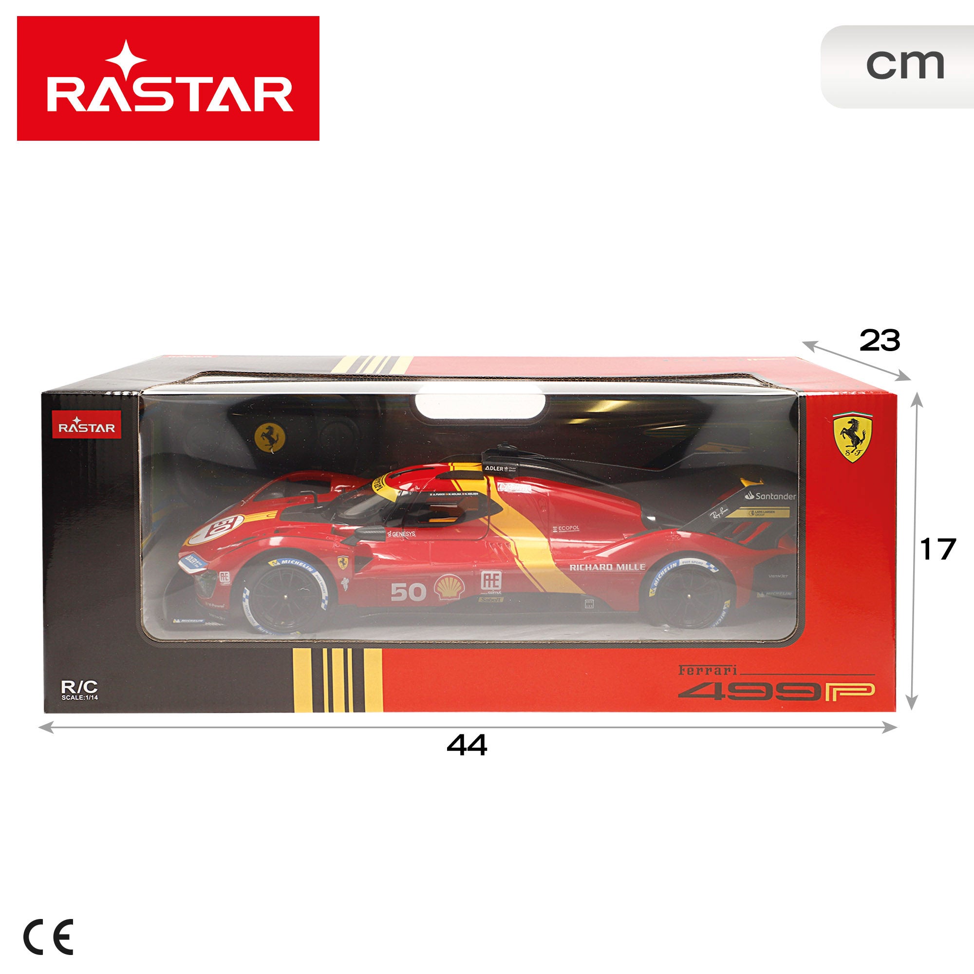 RASTAR Coche teledirigido Ferrari 499P Le Mans 1:14