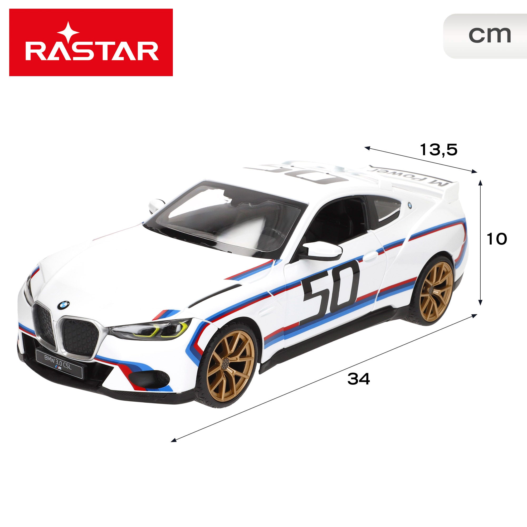 RASTAR Coche teledirigido BMW 3.0 CSL 1:14