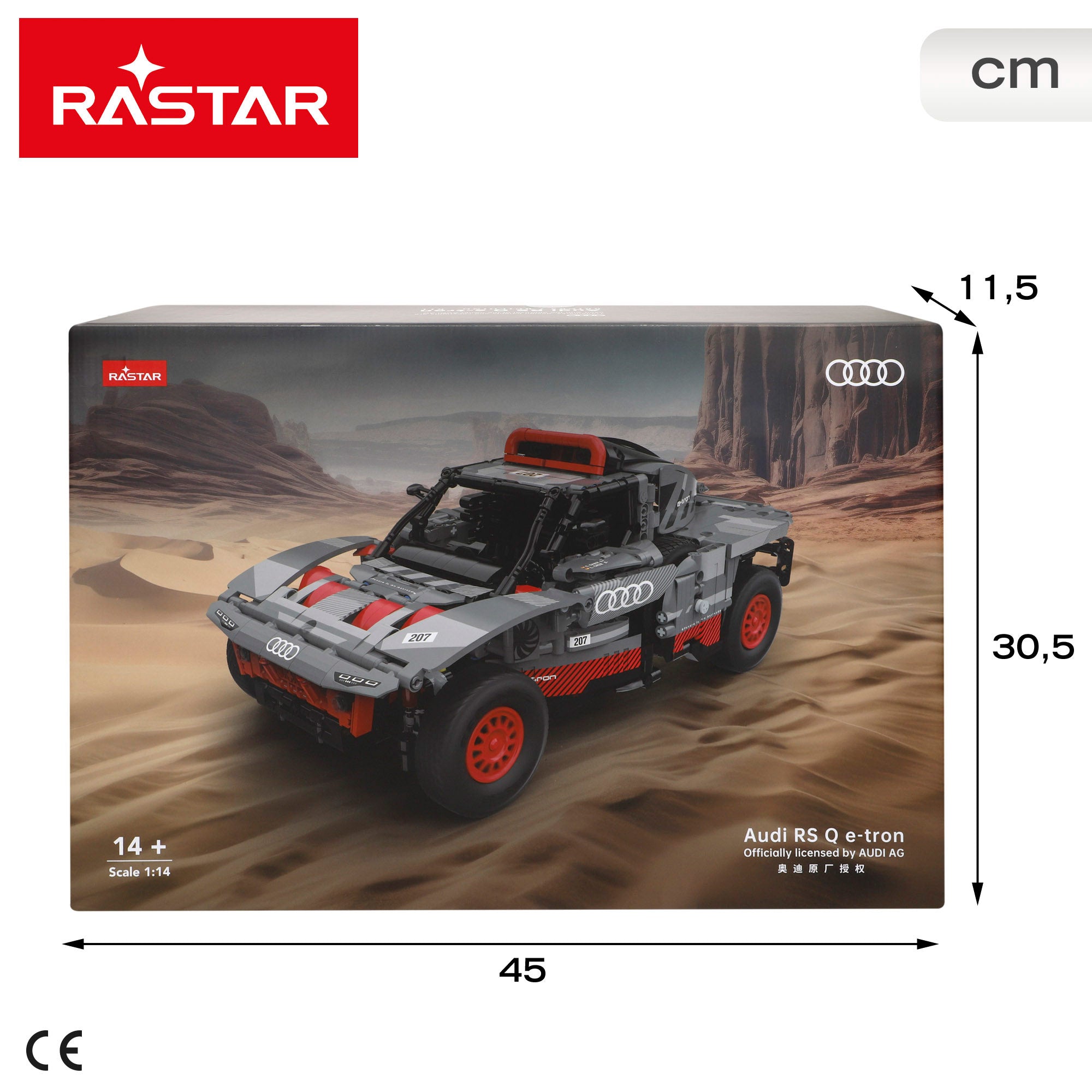 RASTAR Maqueta coche para montar Dakar '24 Audi RS Q e-tron (Sainz) 1:14