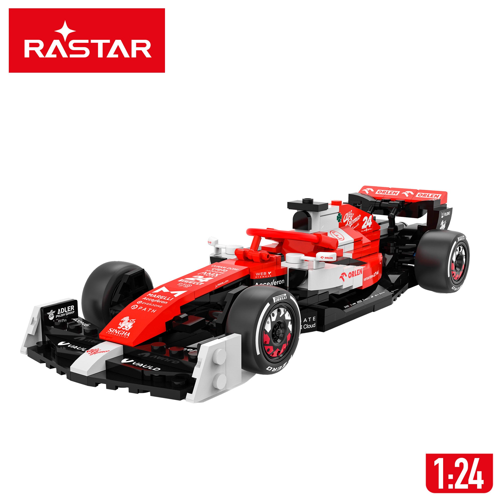 RASTAR Maqueta coche para montar F1 2022 Alfa Romeo Team ORLEN C42 1:24