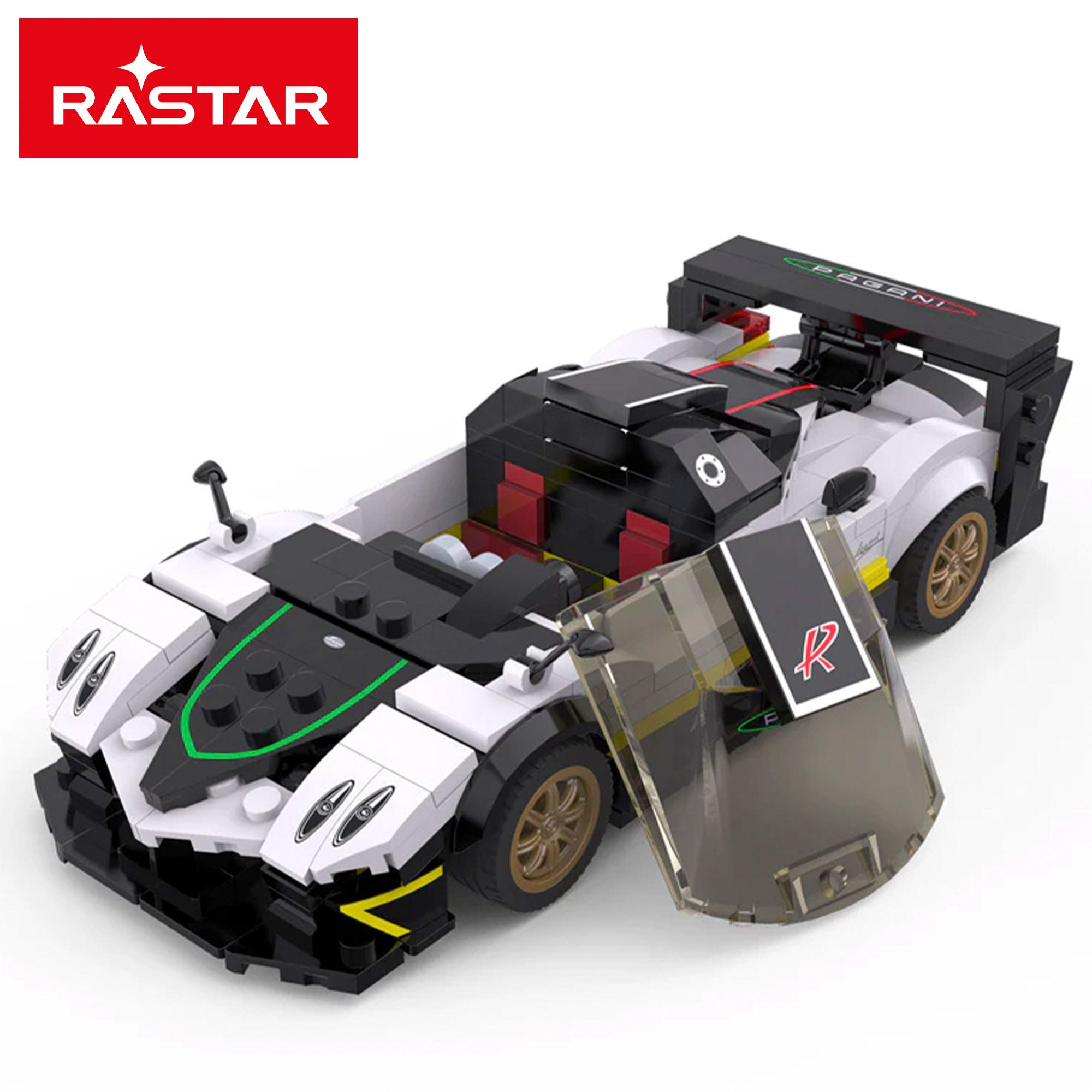 RASTAR Maqueta de coche para montar Pagani Zonda R 387 piezas 1:28