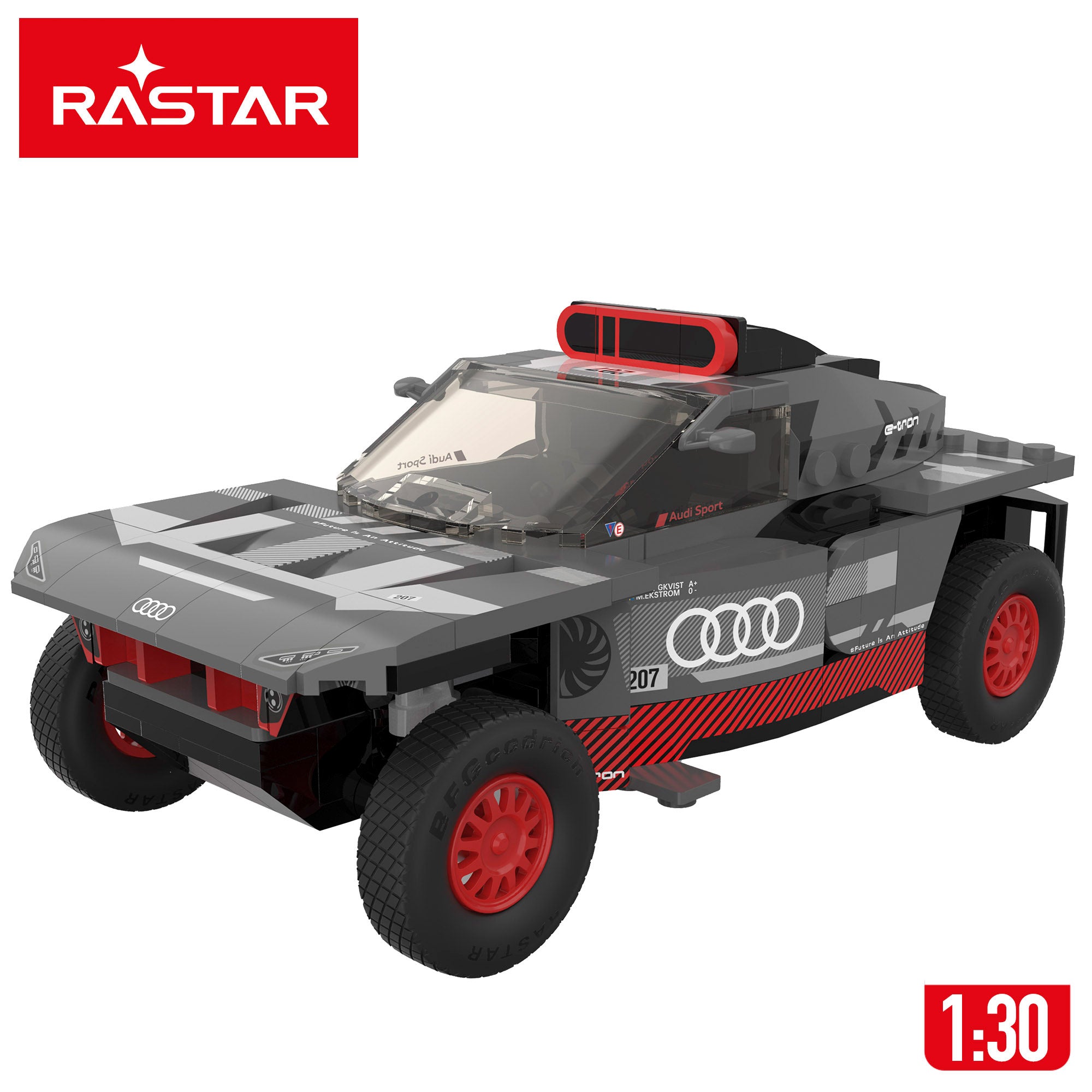 RASTAR Maqueta coche para montar Dakar '24 Audi RS Q e-tron (Sainz) 1:30