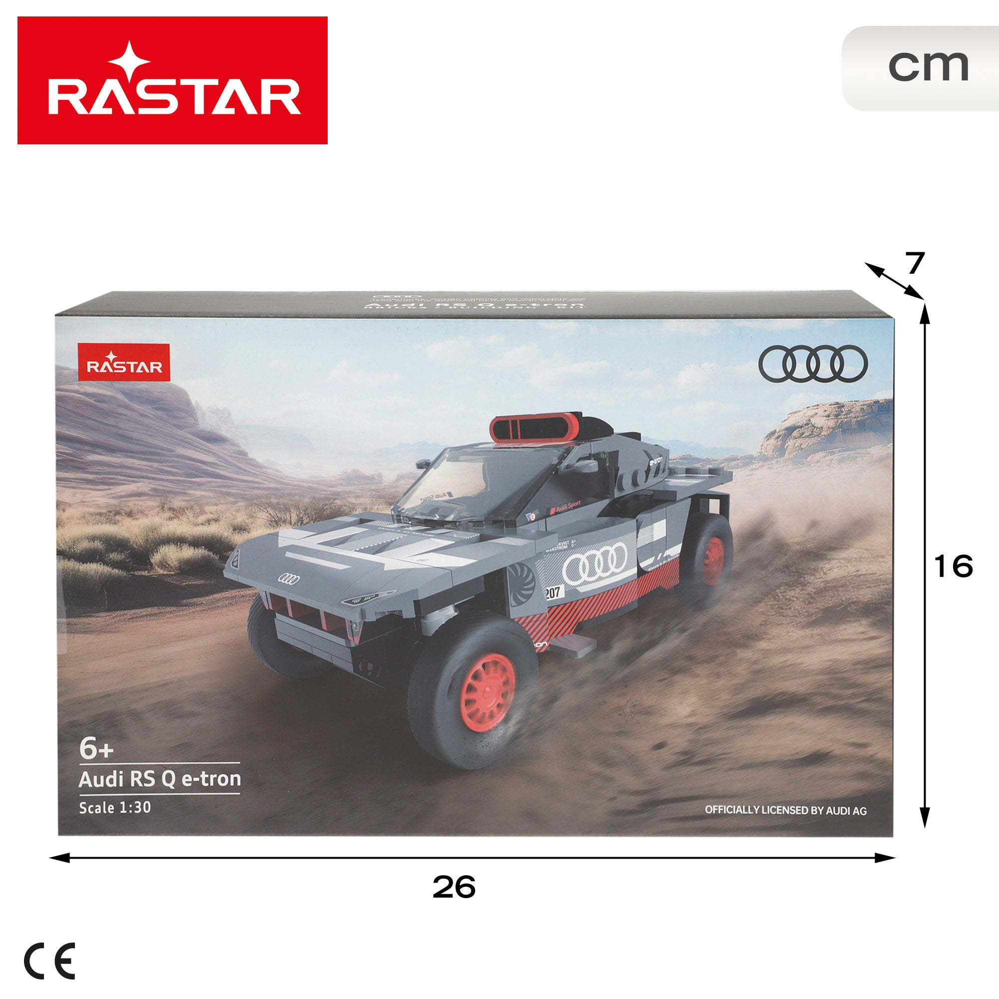 RASTAR Maqueta coche para montar Dakar '24 Audi RS Q e-tron (Sainz) 1:30
