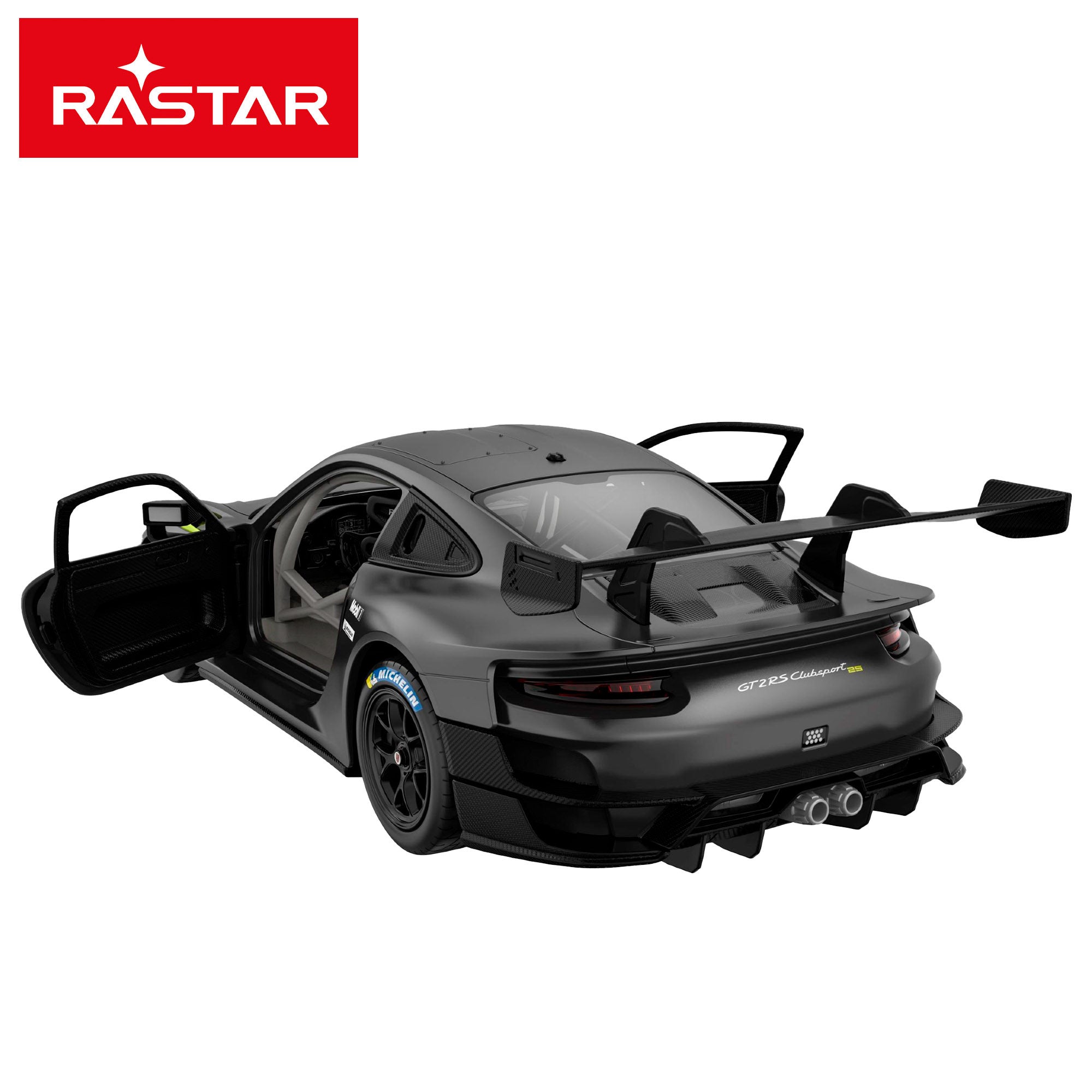 RASTAR Coche teledirigido y maqueta para montar Porsche 911 GT2 RS Clubsport 25 1:18