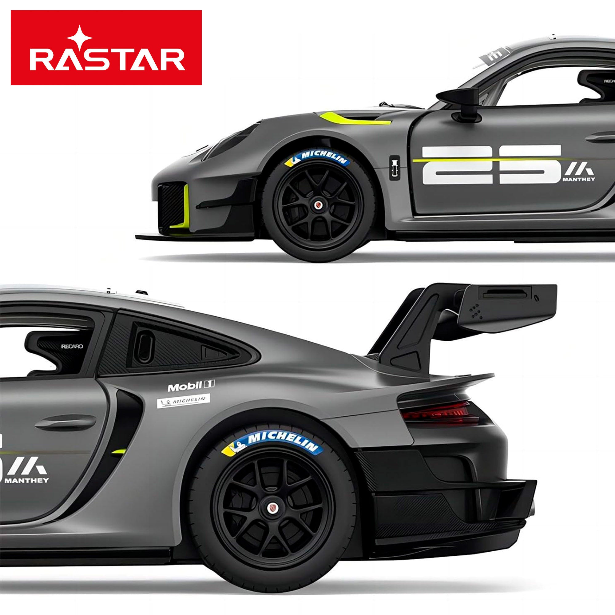 RASTAR Coche teledirigido y maqueta para montar Porsche 911 GT2 RS Clubsport 25 1:18