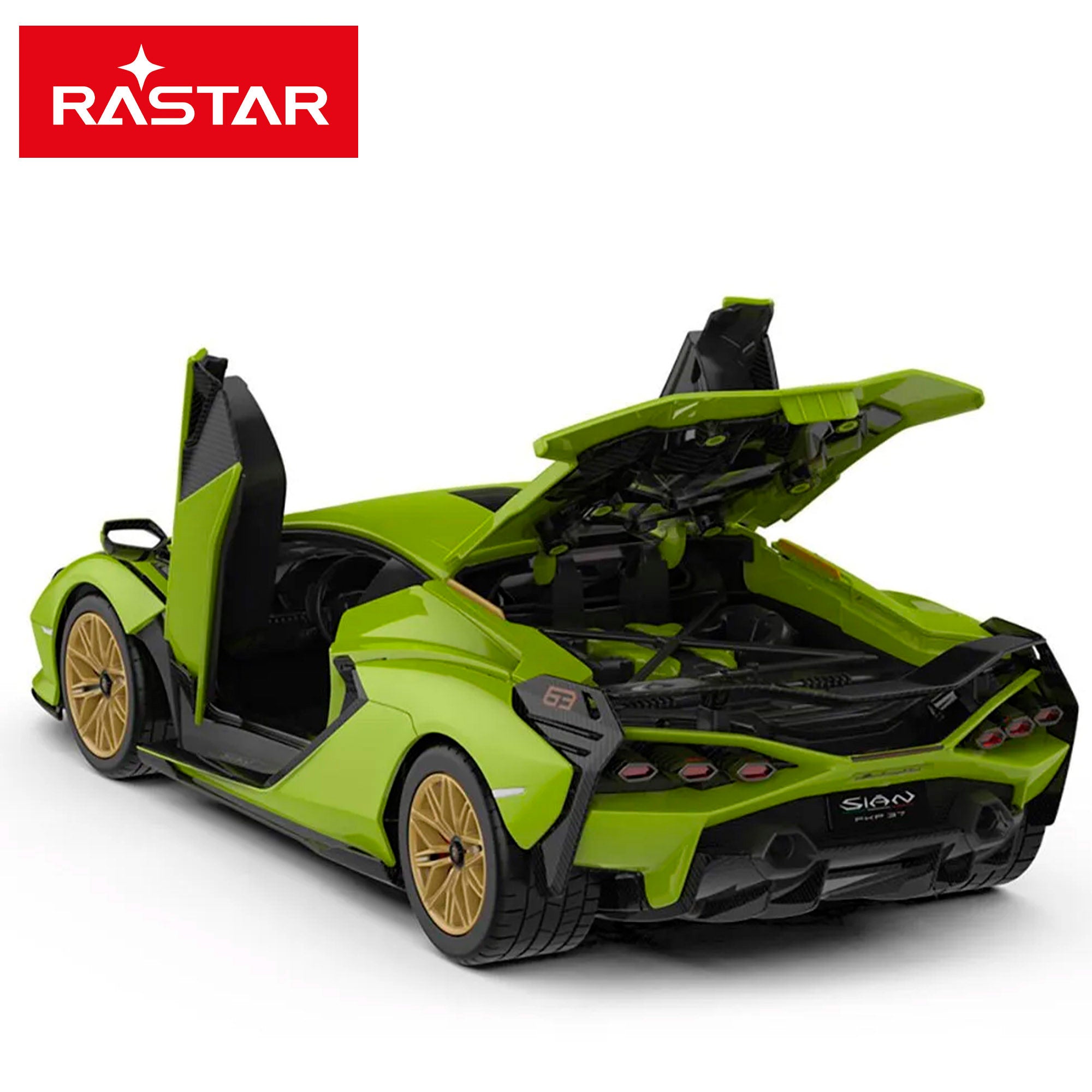 RASTAR Coche teledirigido y maqueta para montar Lamborghini Sián 1:18