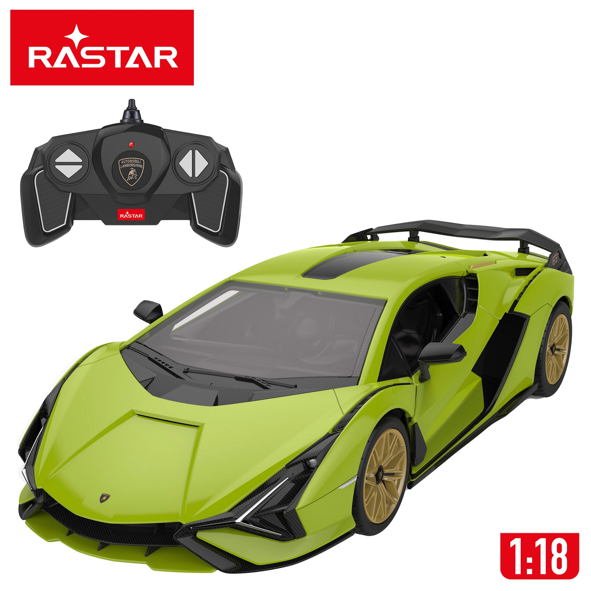 RASTAR Coche teledirigido y maqueta para montar Lamborghini Sián 1:18