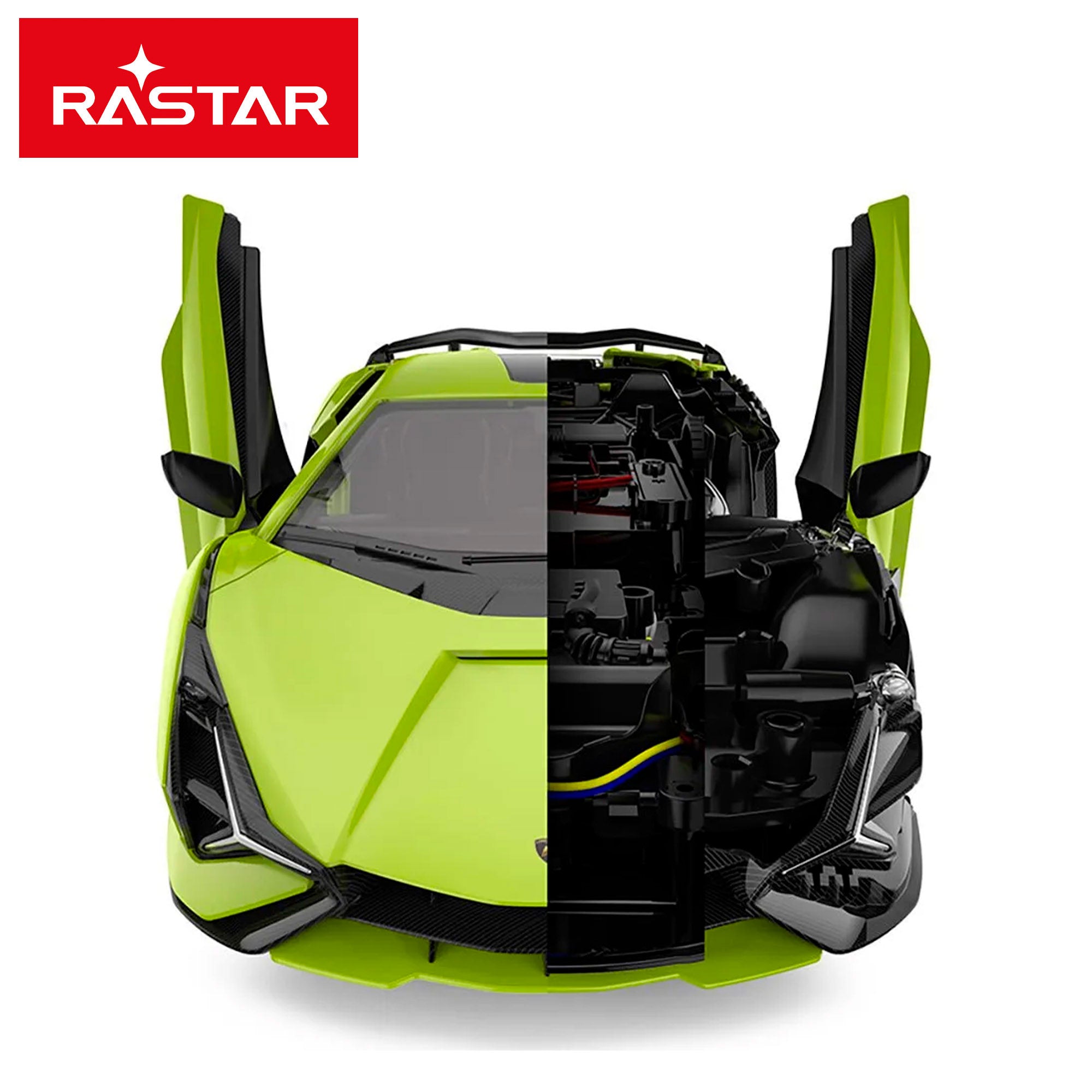 RASTAR Coche teledirigido y maqueta para montar Lamborghini Sián 1:18