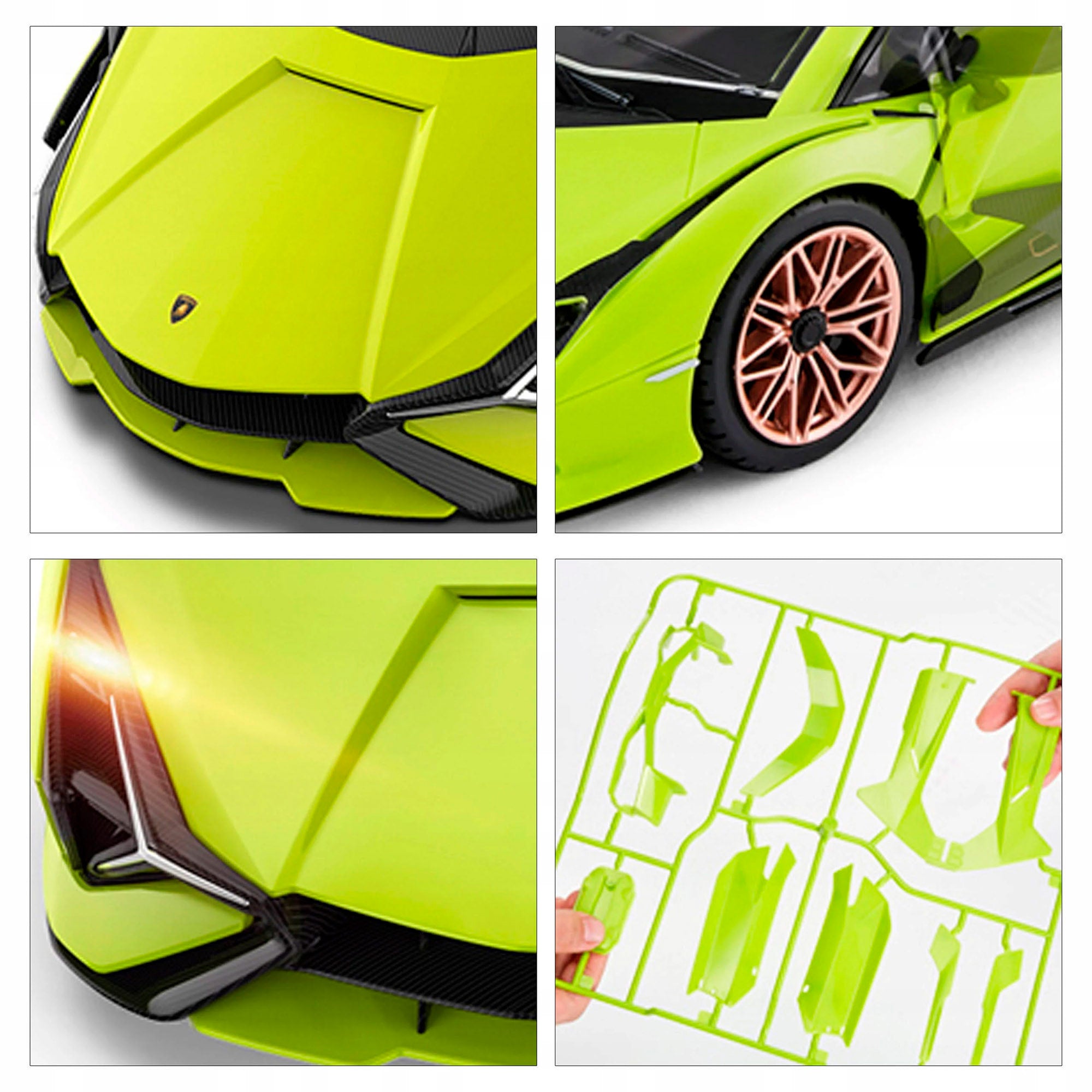 RASTAR Coche teledirigido y maqueta para montar Lamborghini Sián 1:18