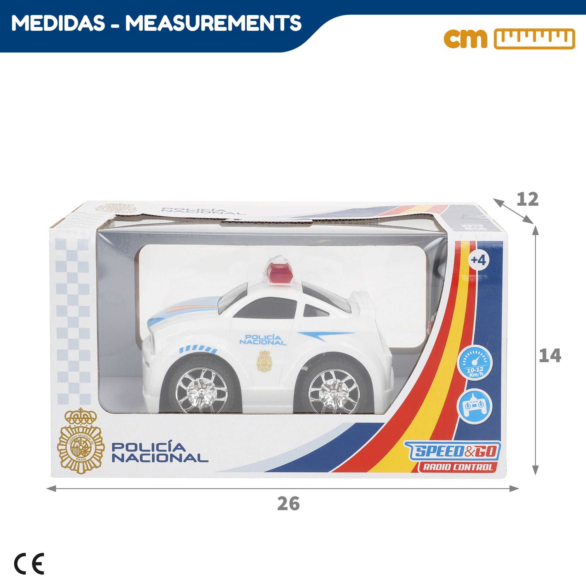 Coche teledirigido policía nacional 1:24 Speed & Go