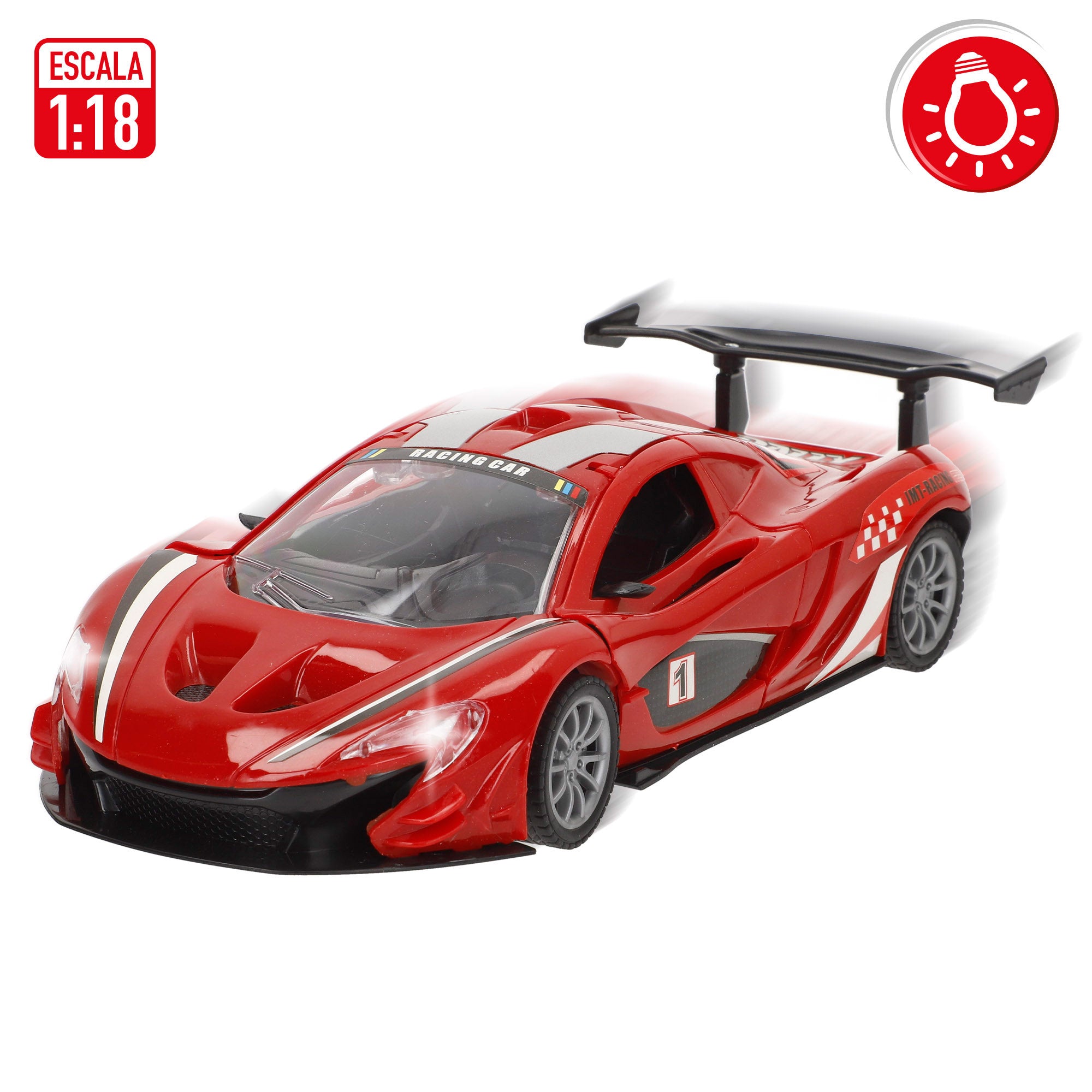 Coche teledirigido carreras luz 1:18 Speed & Go