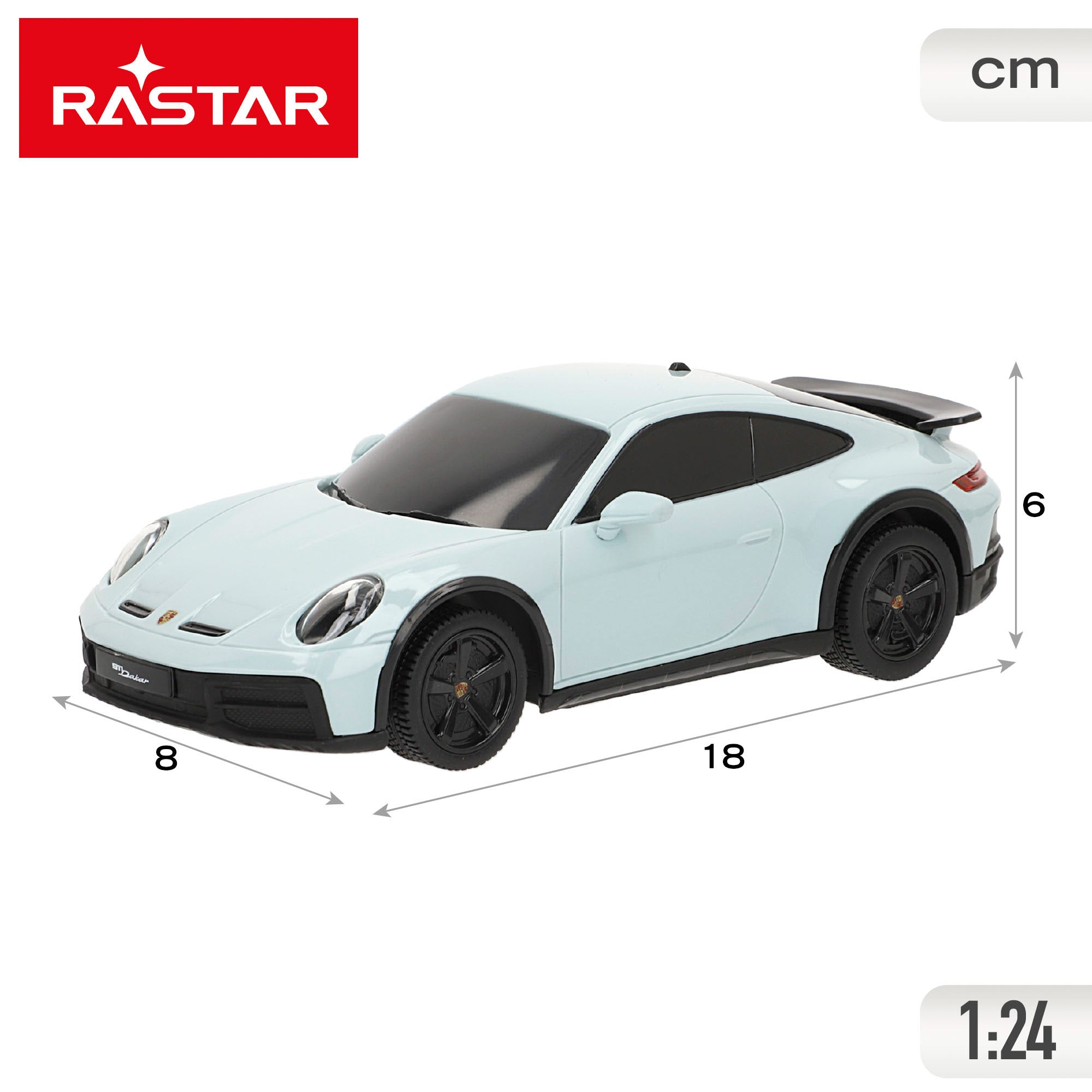 RASTAR Coche teledirigido Porsche 911 Dakar 1:24