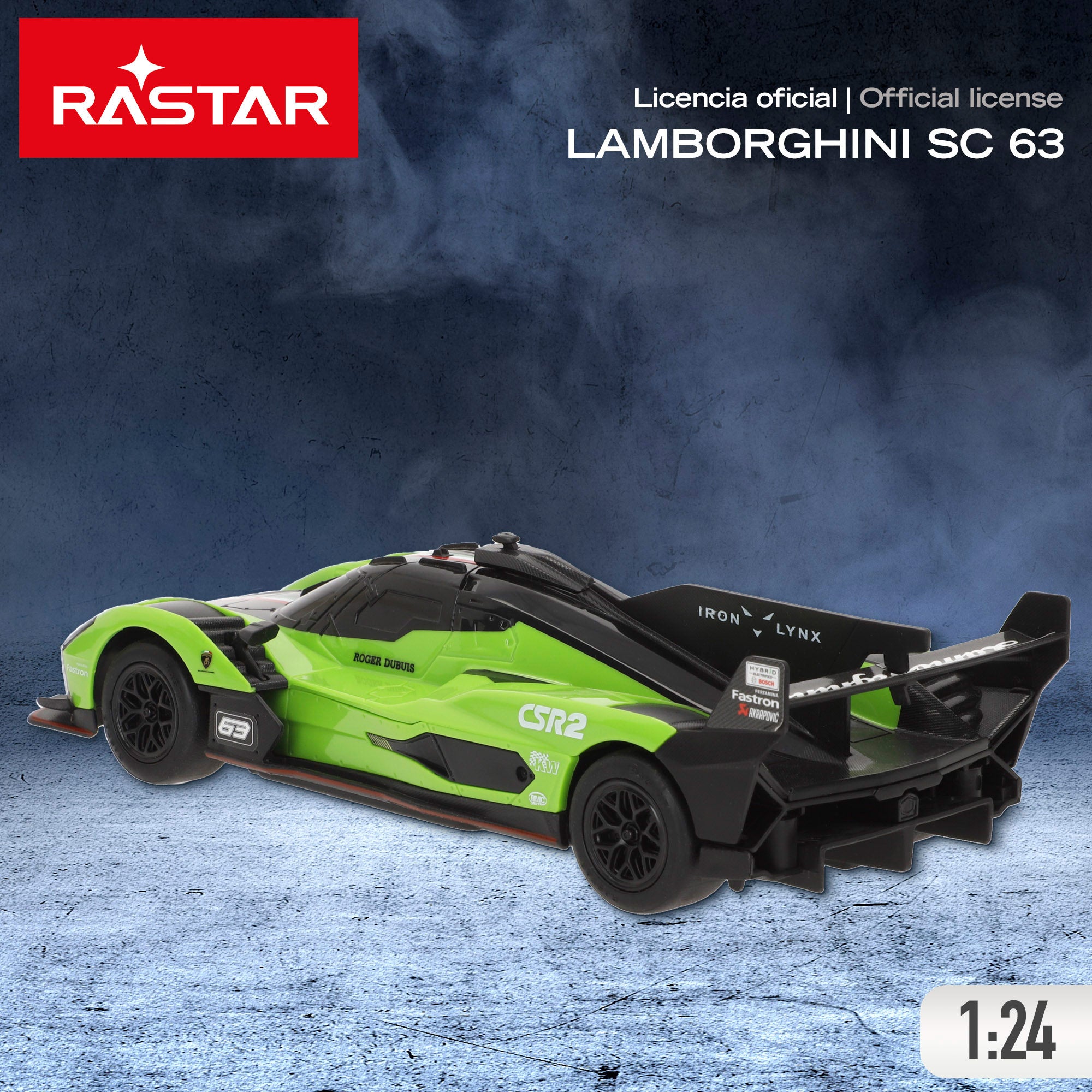 RASTAR Coche teledirigido Lamborghini SC63 LMDh 1:24