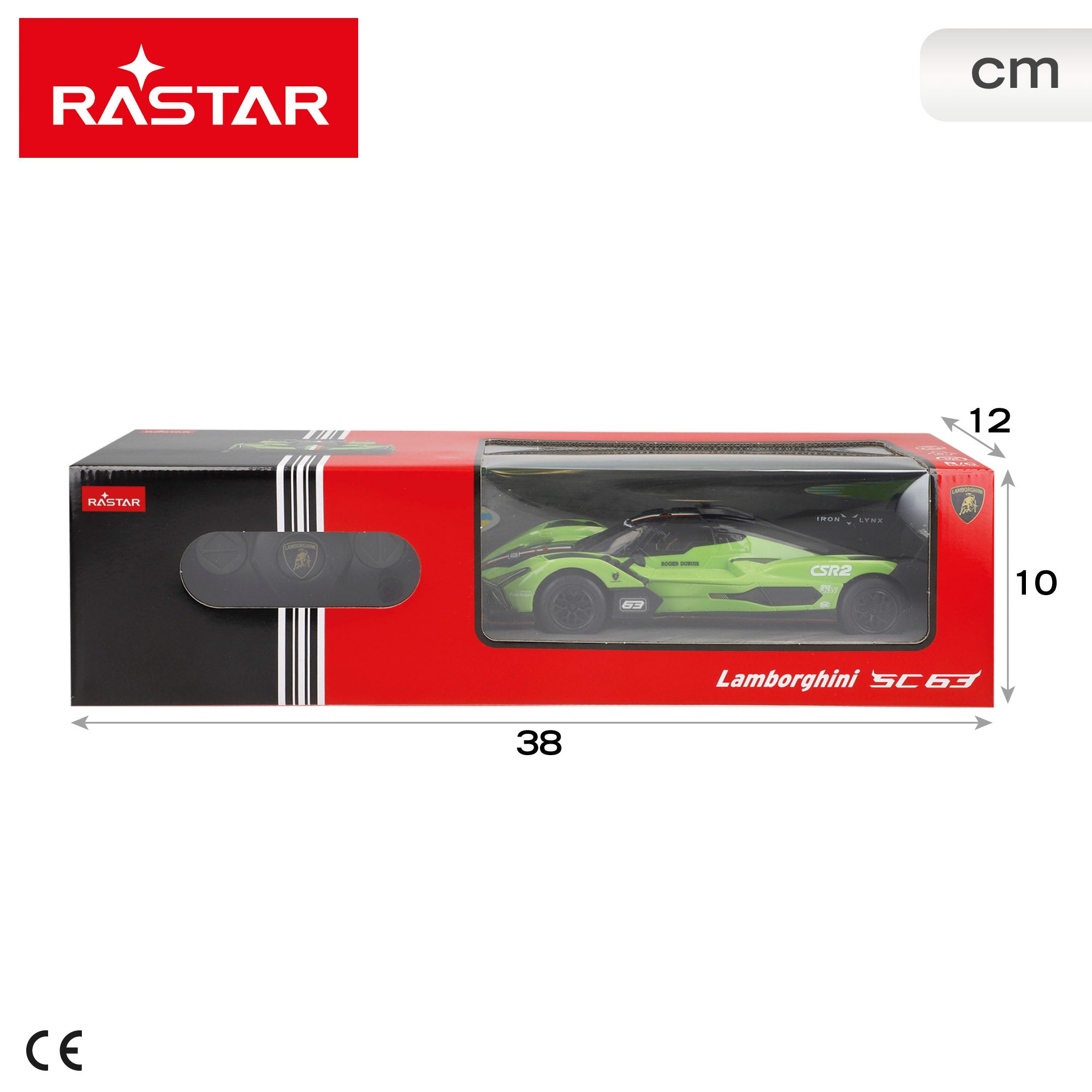 RASTAR Coche teledirigido Lamborghini SC63 LMDh 1:24