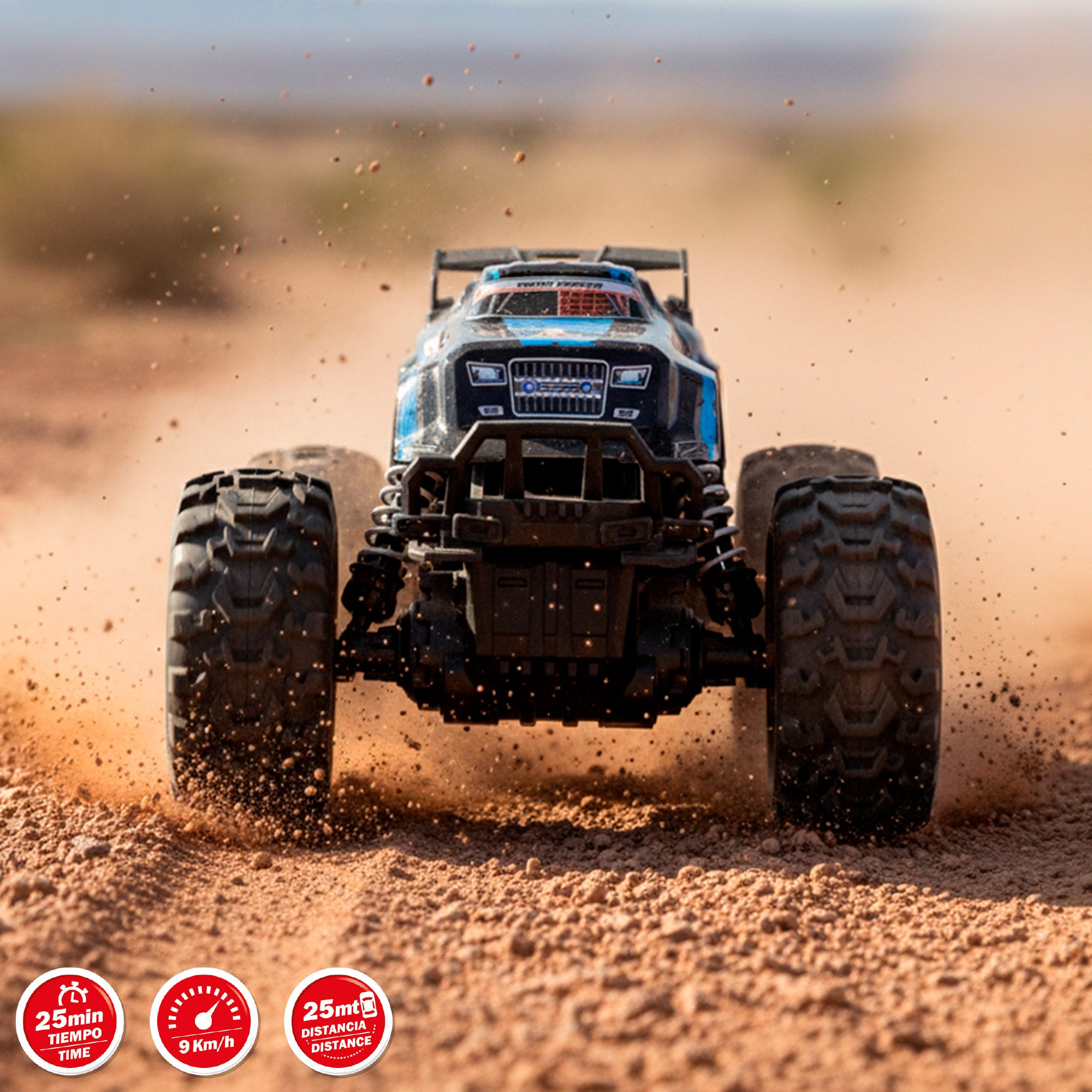 Coche todoterreno teledirigido ruedas grandes alta adherencia 1:16 Speed & Go