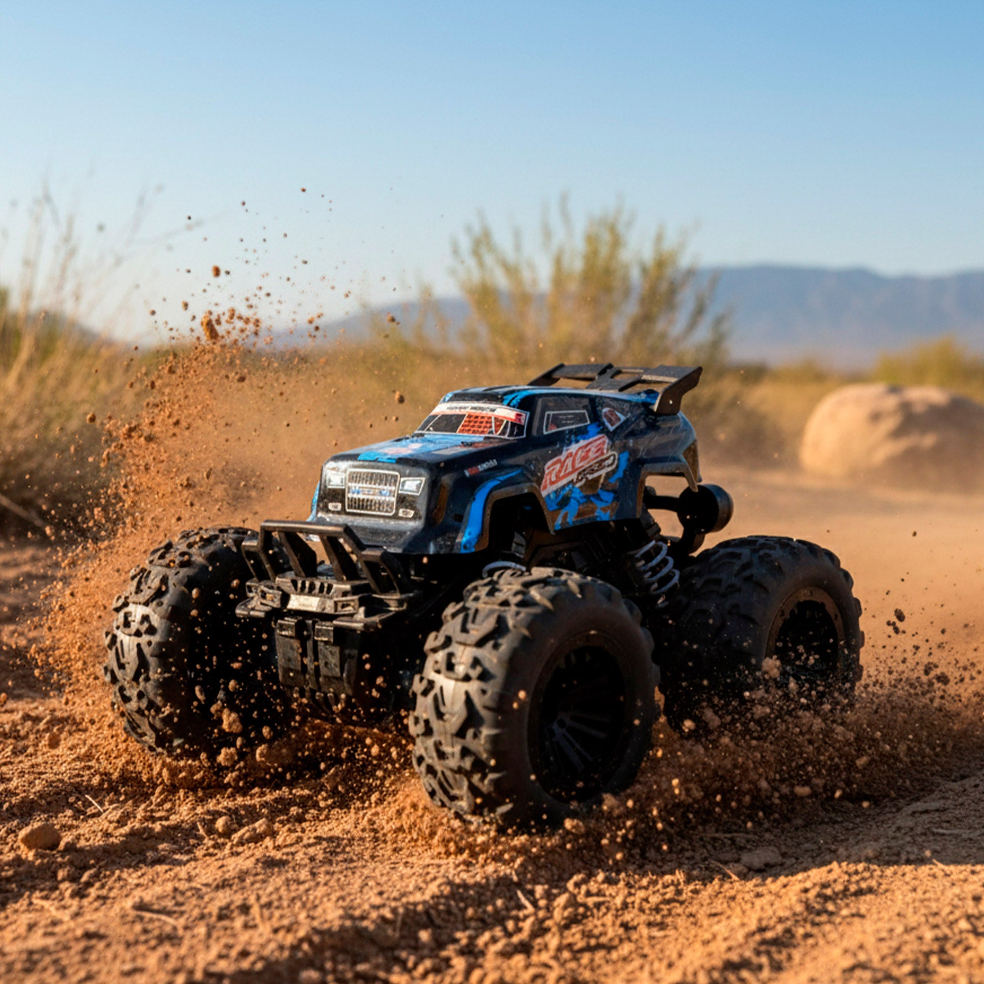 Coche todoterreno teledirigido ruedas grandes alta adherencia 1:16 Speed & Go