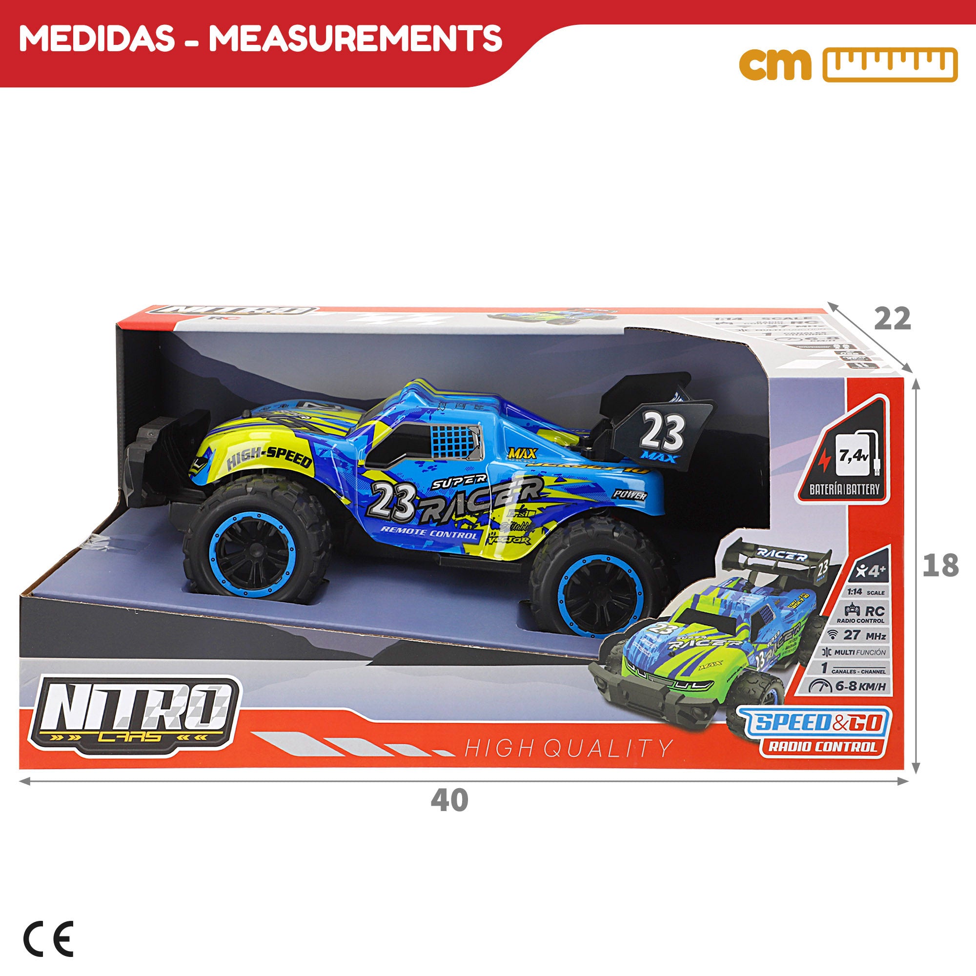 Coche todoterreno teledirigido Nitro 1:14 Speed & Go