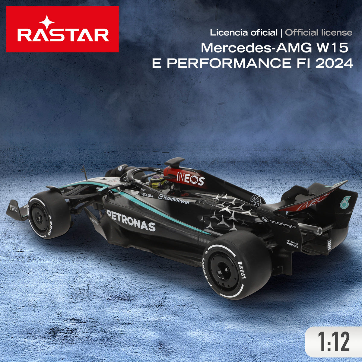 RASTAR Coche teledirigido Mercedes AMG W15 E Performance 2024 1:12