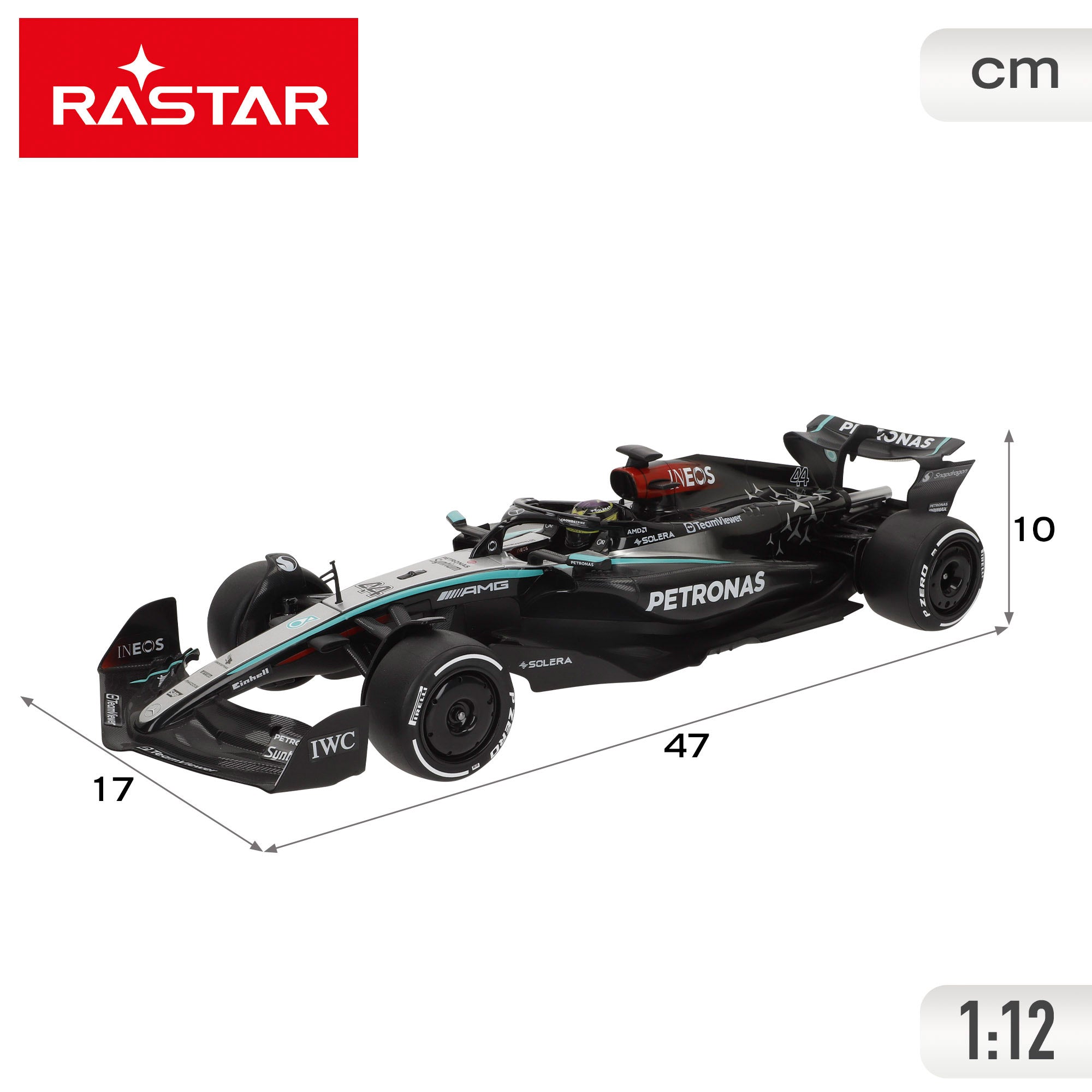 RASTAR Coche teledirigido Mercedes AMG W15 E Performance 2024 1:12
