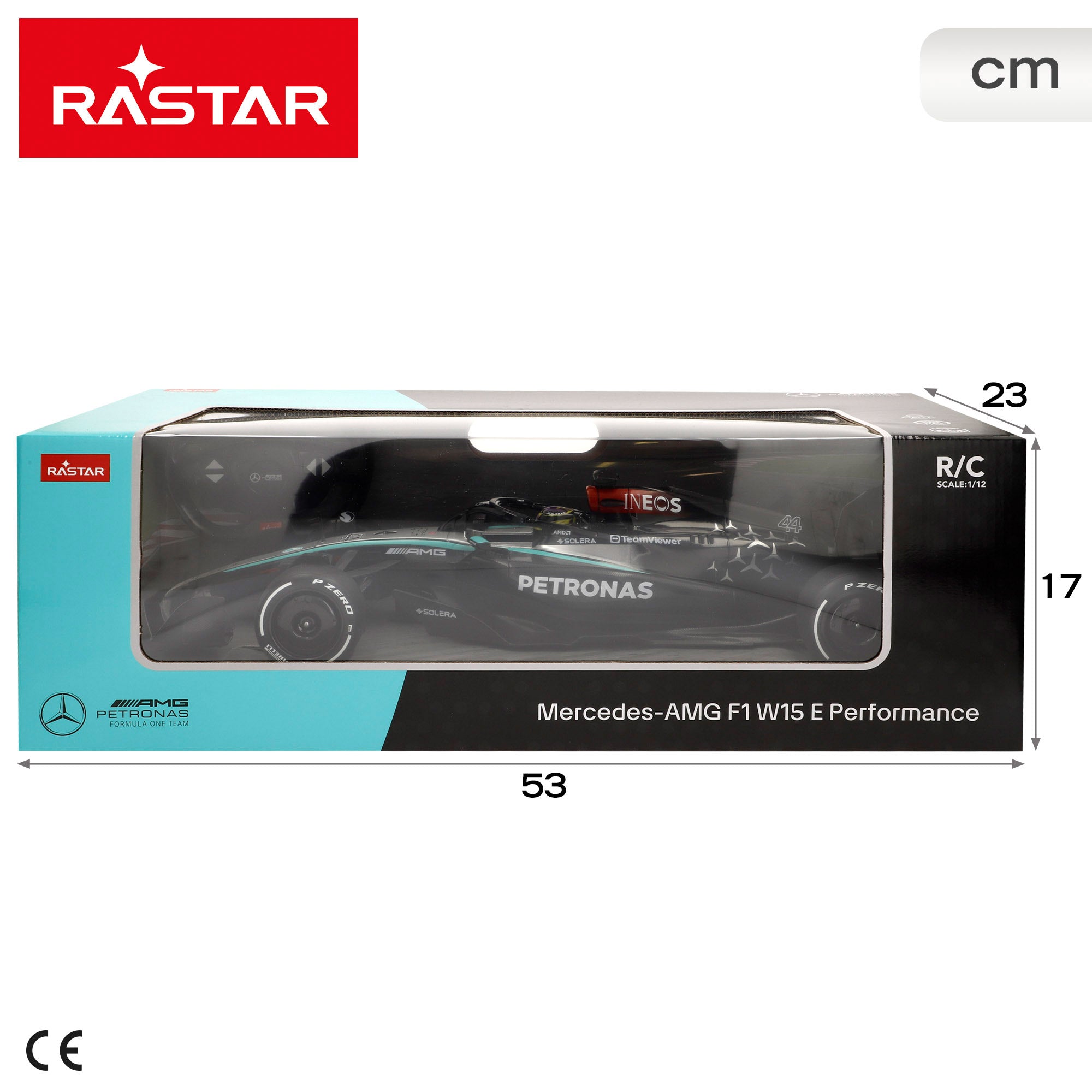 RASTAR Coche teledirigido Mercedes AMG W15 E Performance 2024 1:12