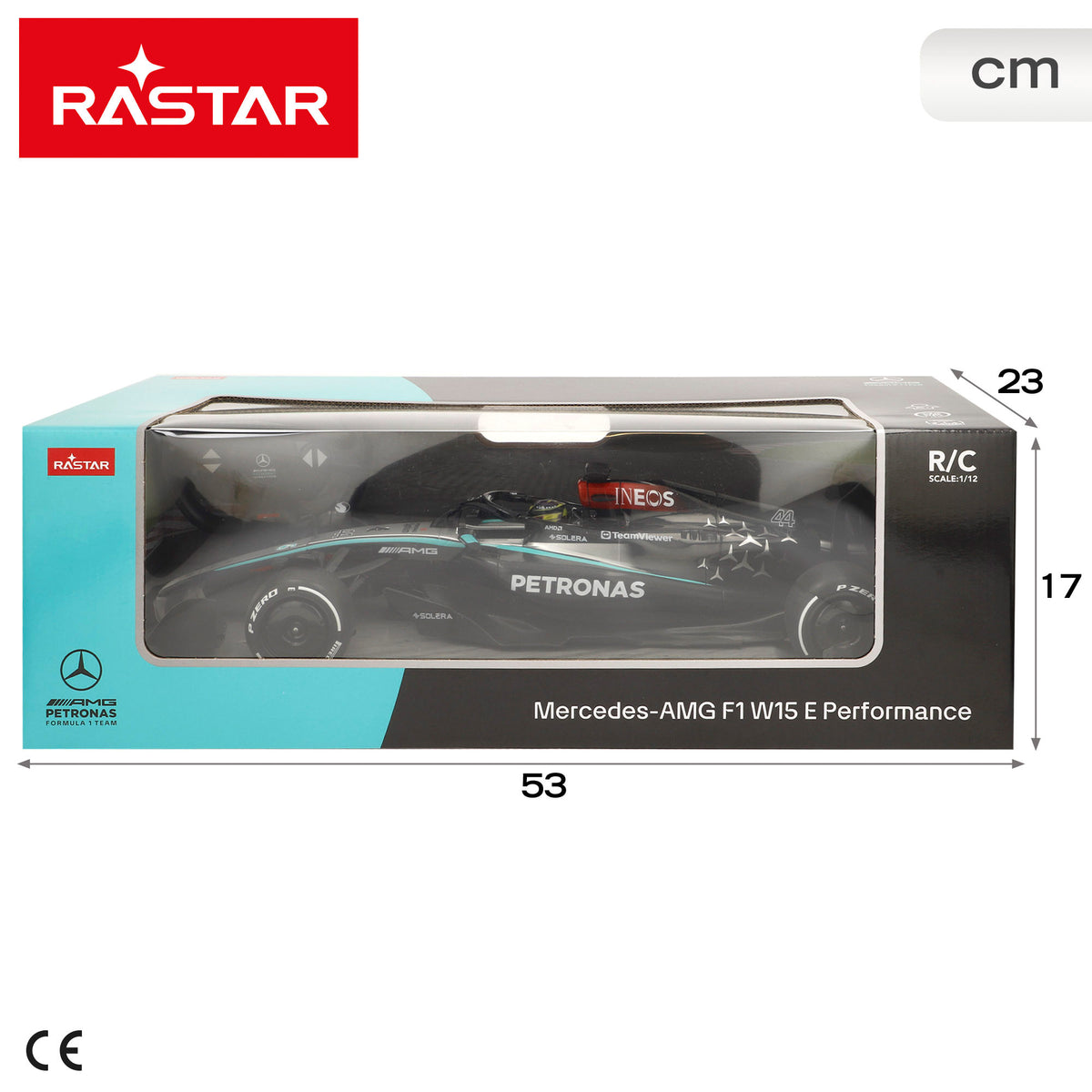 RASTAR Coche teledirigido Mercedes AMG W15 E Performance 2024 1:12