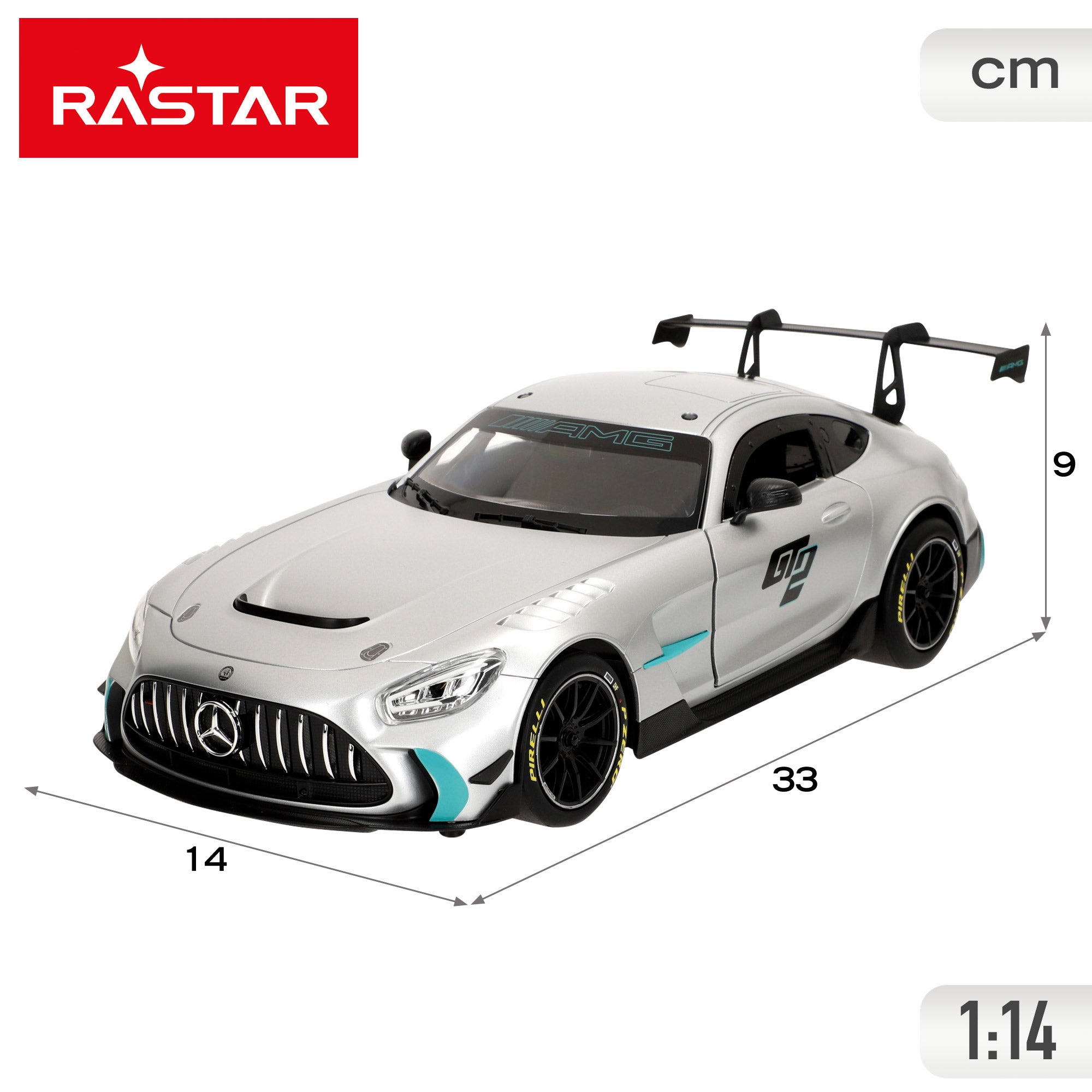RASTAR Coche teledirigido Mercedes AMG GT2 1:14