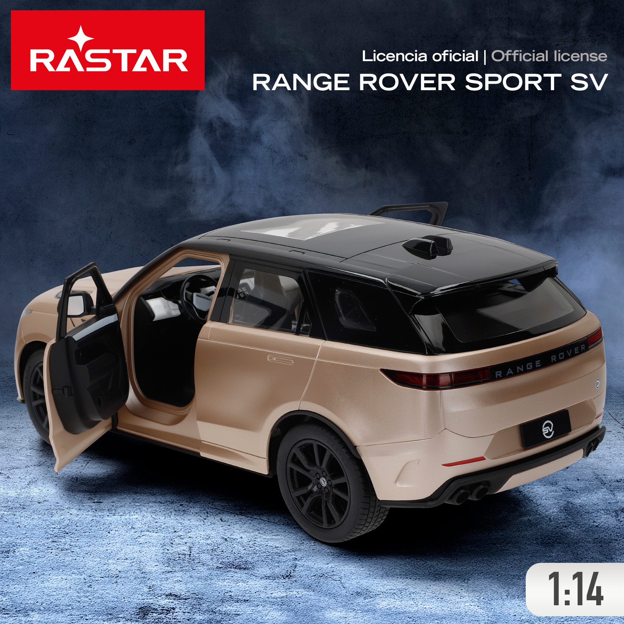 RASTAR Coche teledirigido Range Rover Sport SV 1:14 con puertas abatibles