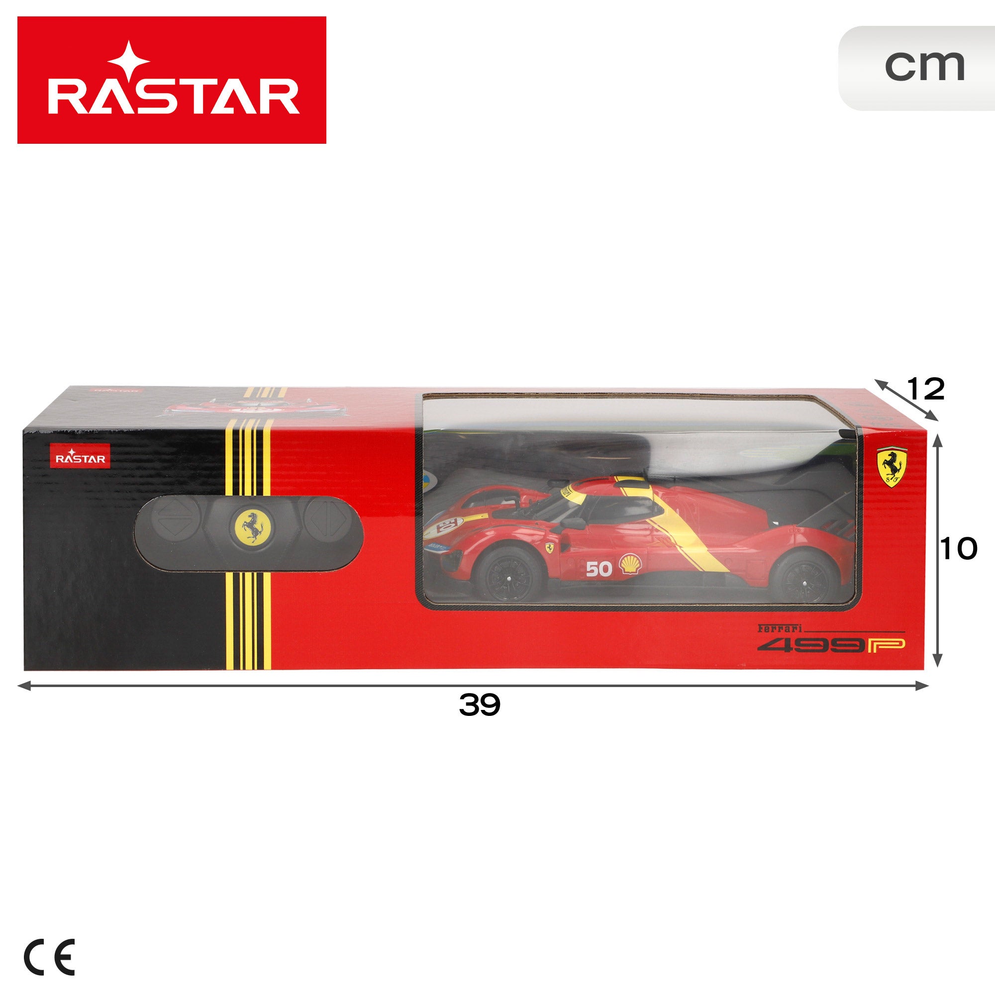 RASTAR Coche teledirigido Ferrari 499P 50 Le Mans Hypercar 1:24