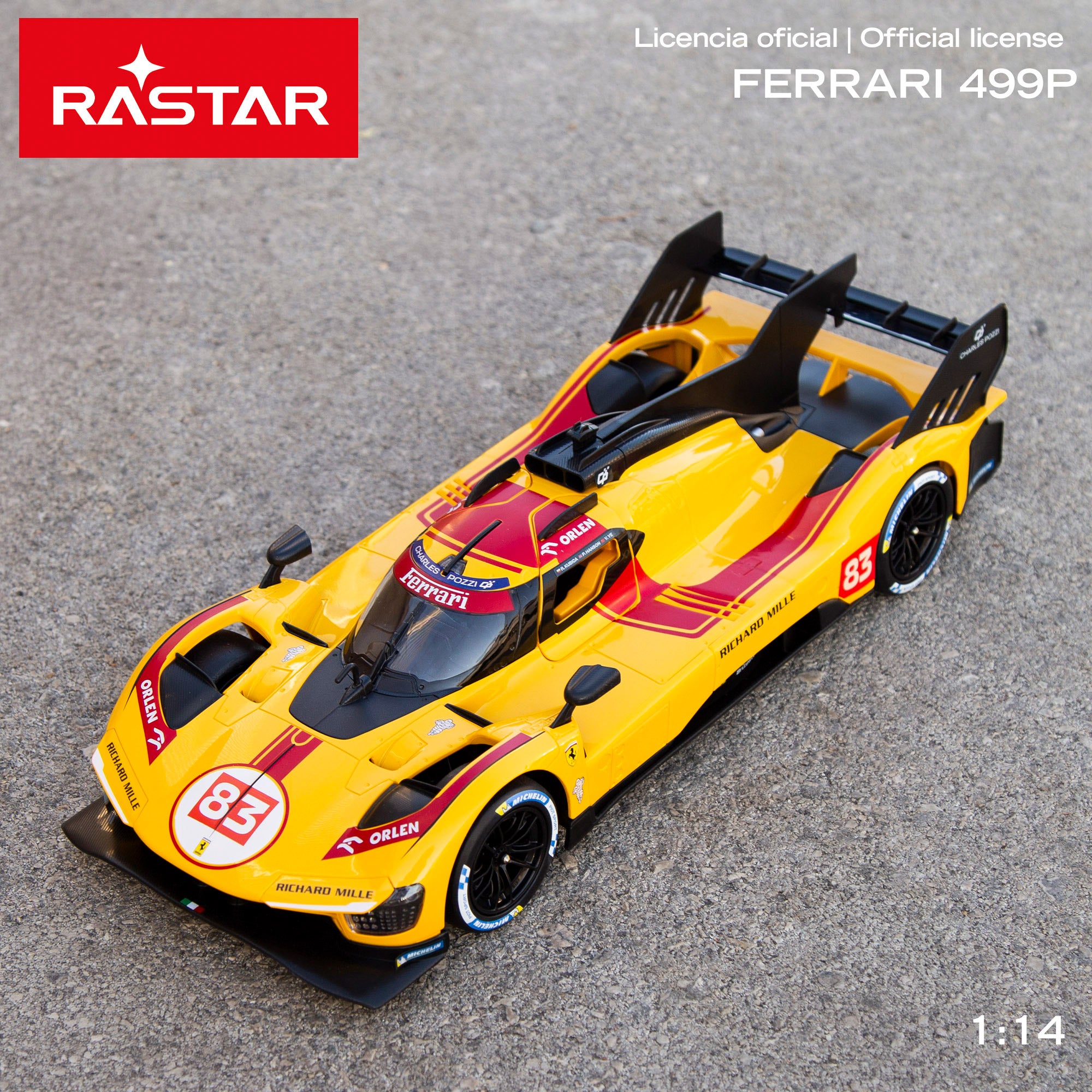 RASTAR Coche radiocontrol Ferrari 499P nº 83 1:14