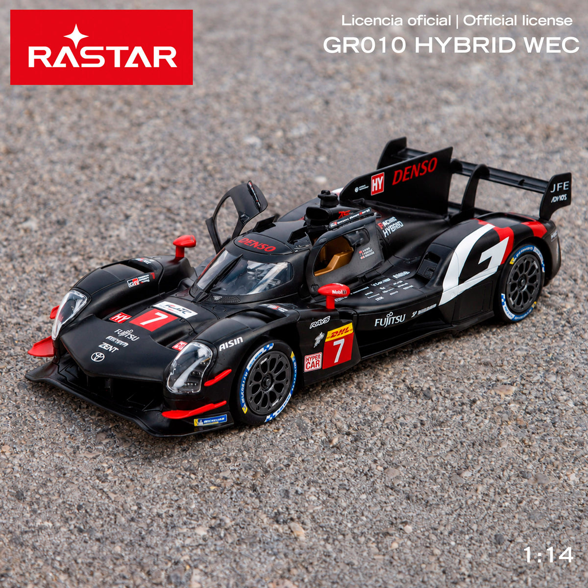 RASTAR Coche radiocontrol licencia oficial Toyota GR010 Hybrid WEC 1:14