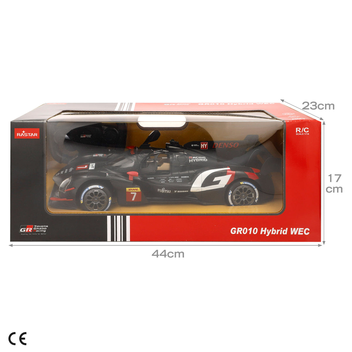 RASTAR Coche radiocontrol licencia oficial Toyota GR010 Hybrid WEC 1:14