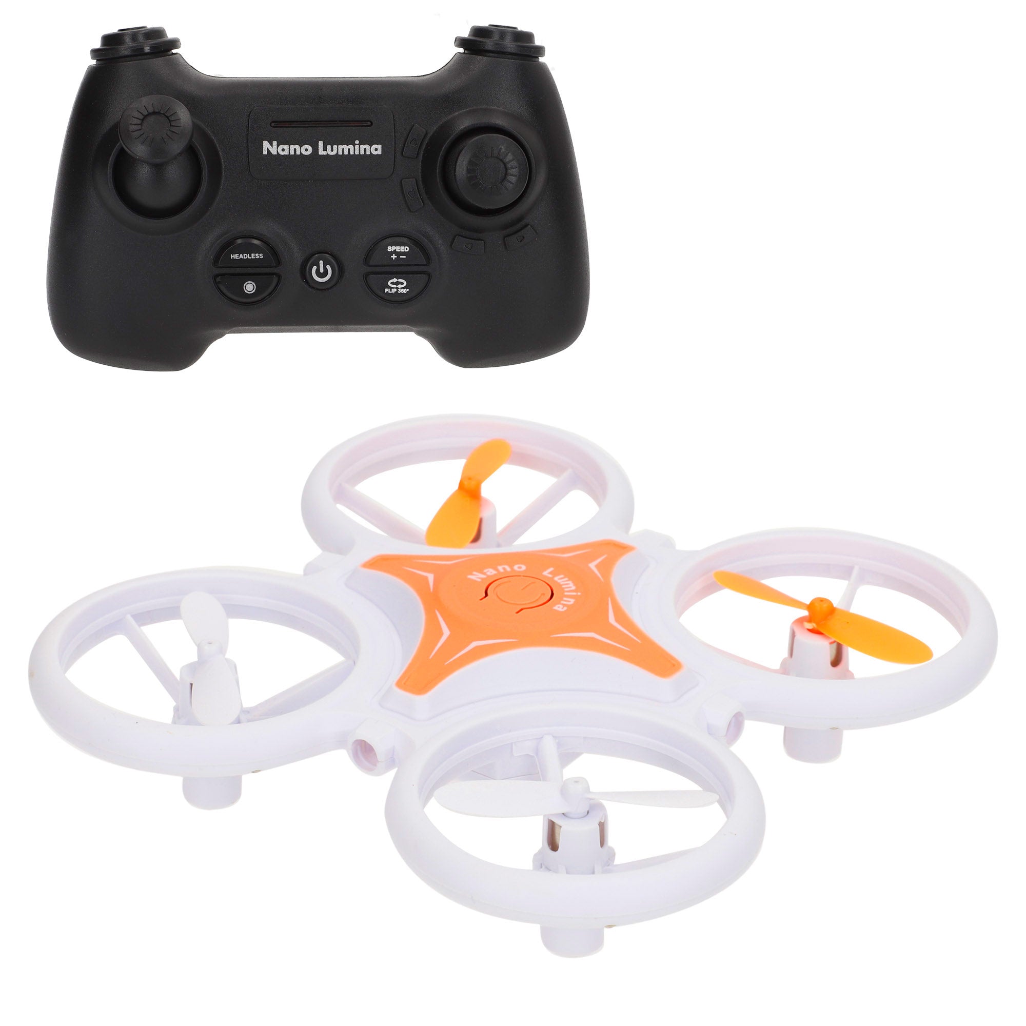 Drone juguete teledirigido 360º con luces LED 12x12 cm Speed & Go