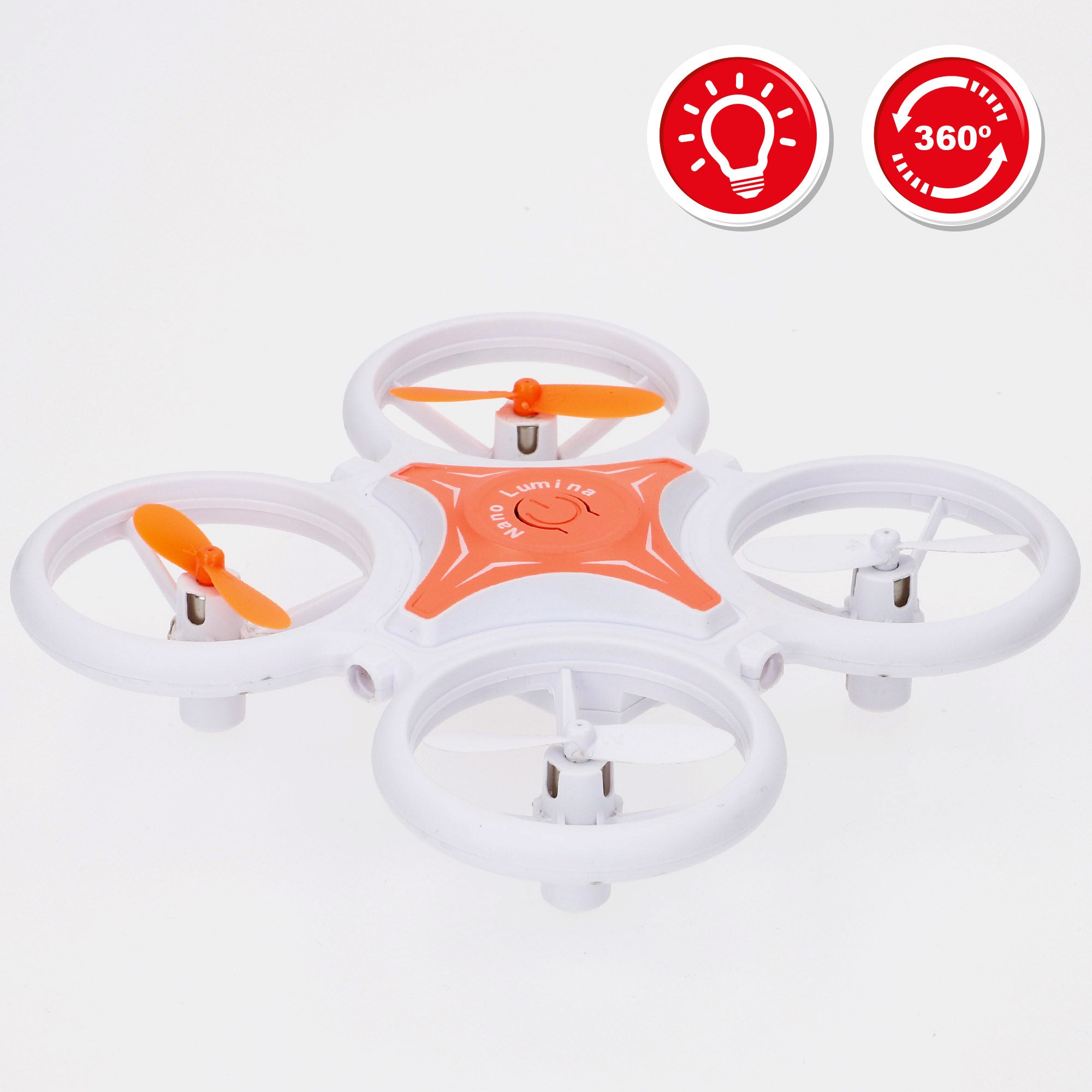Drone juguete teledirigido 360º con luces LED 12x12 cm Speed & Go