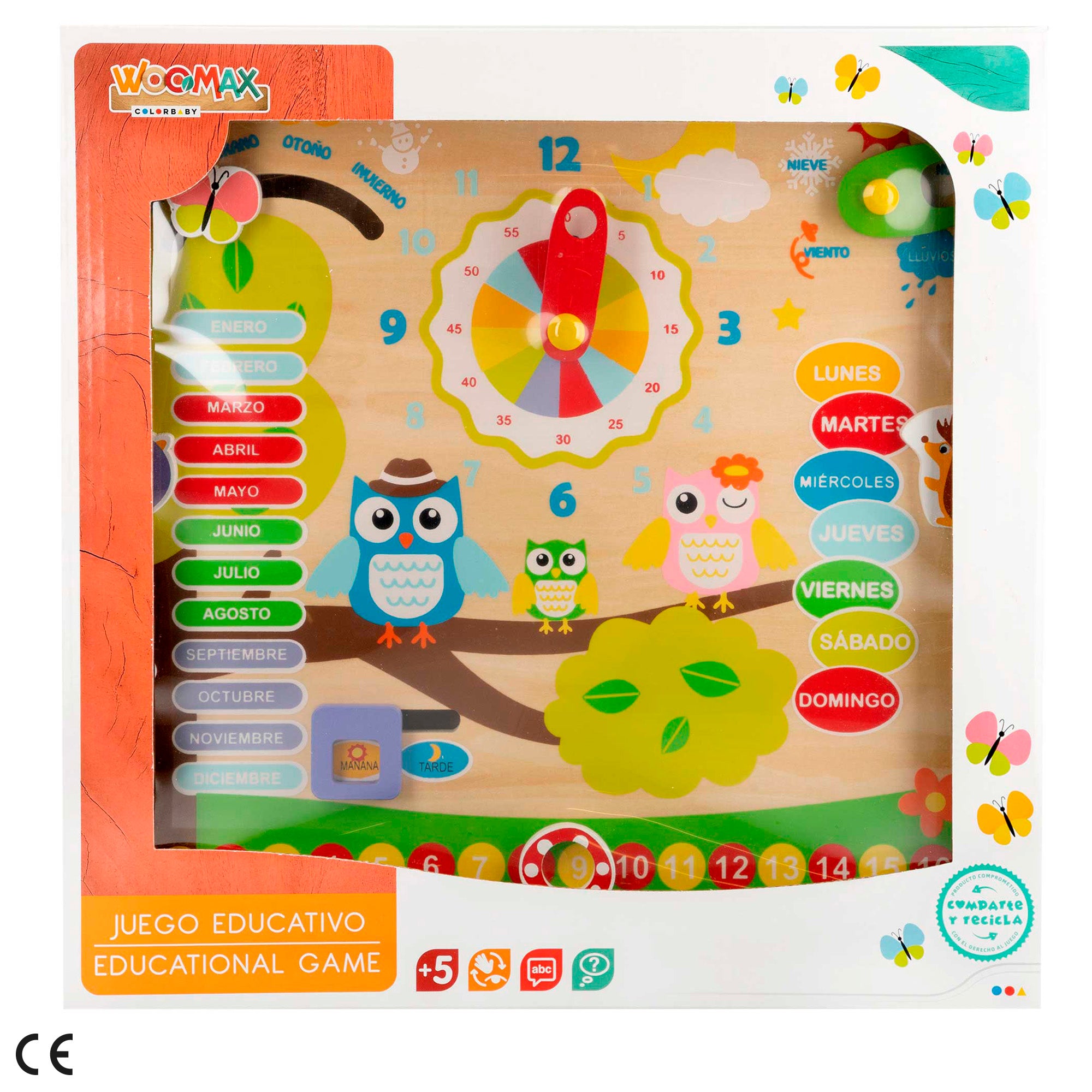 WOOMAX Juego educativo de madera Búhos