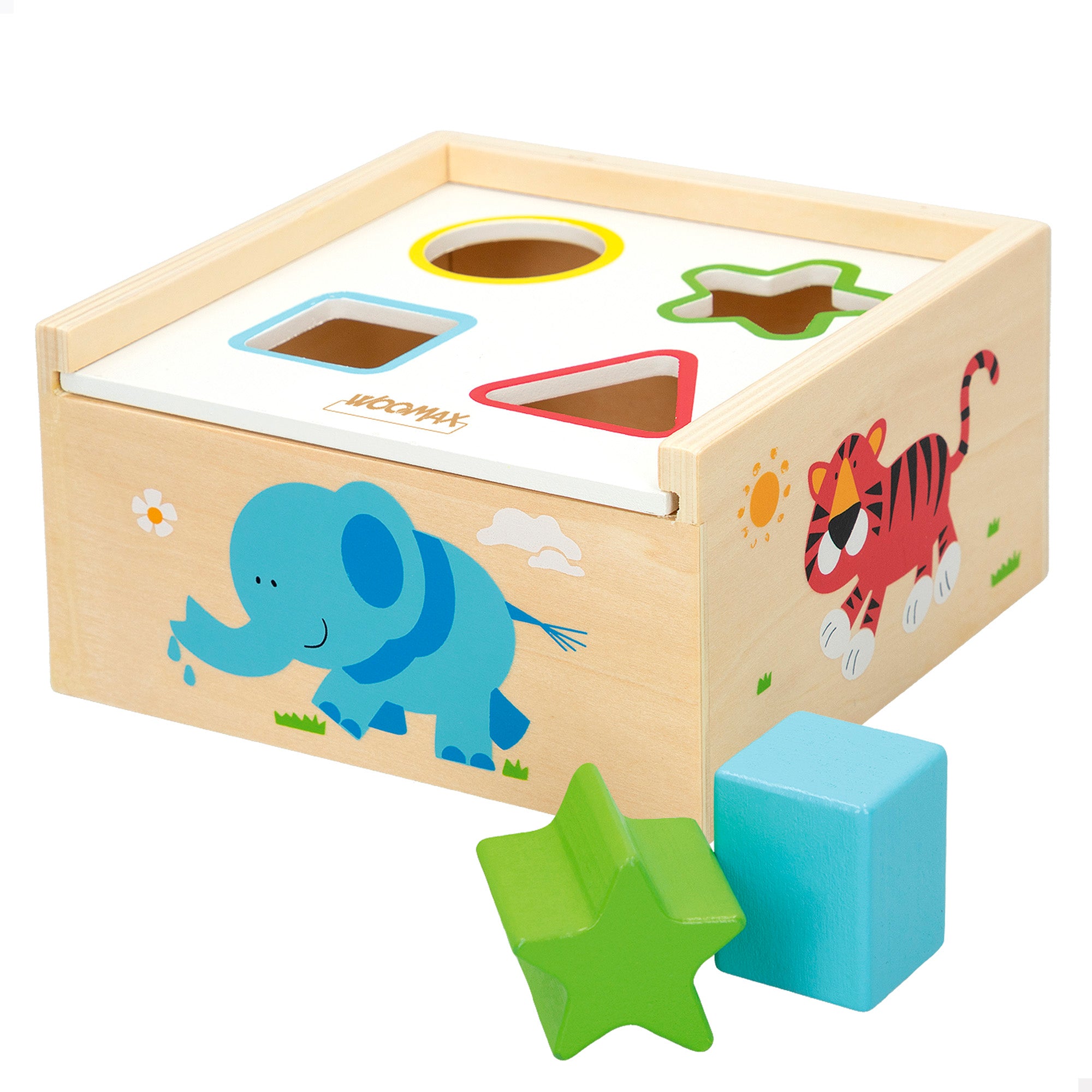 WOOMAX Cubo actividades con formas encajables