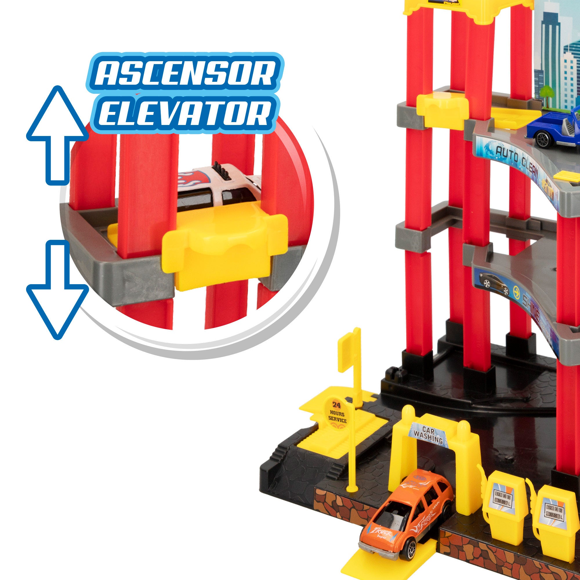 Parking infantil 3 niveles y 3 coches Speed & Go