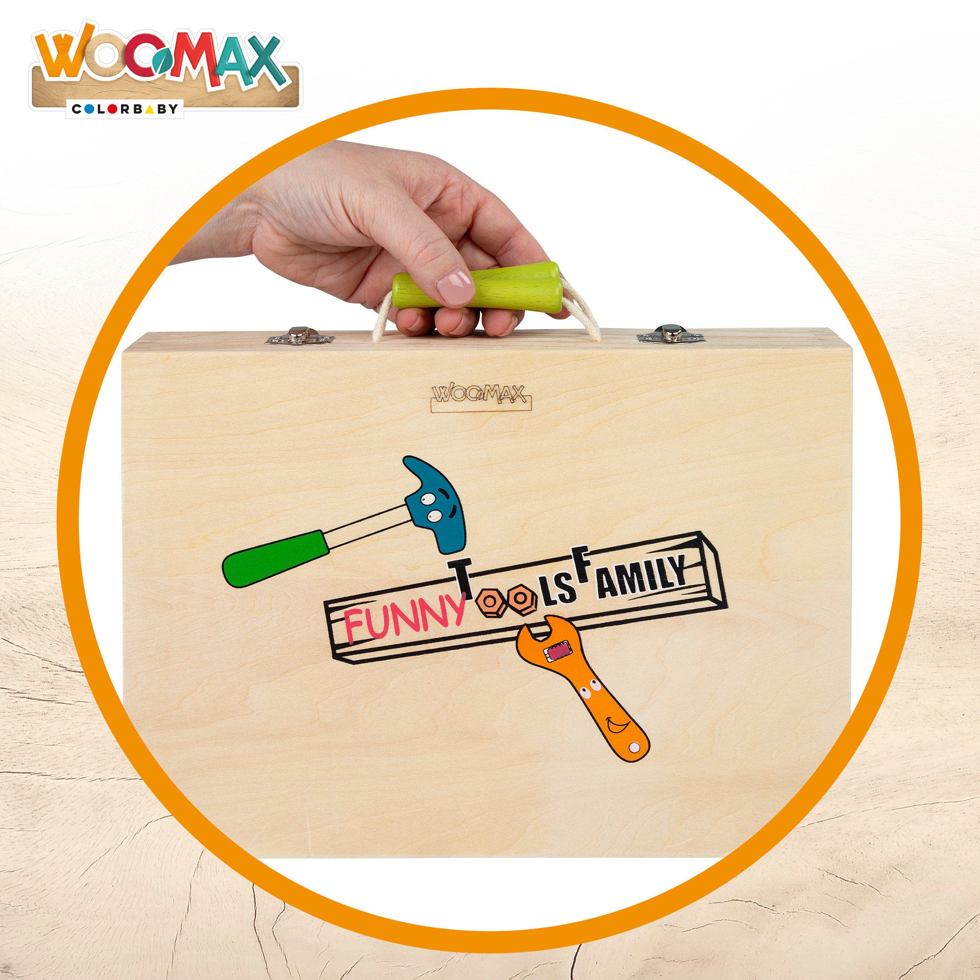 WOOMAX Maletín herramientas de madera